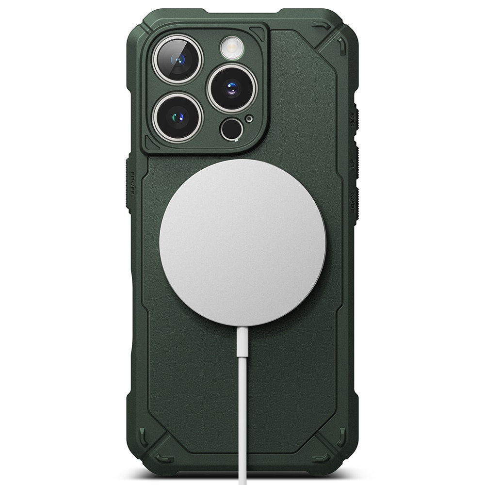 Rugged Gear Magnetic Coque iPhone 16 Pro Dark Green