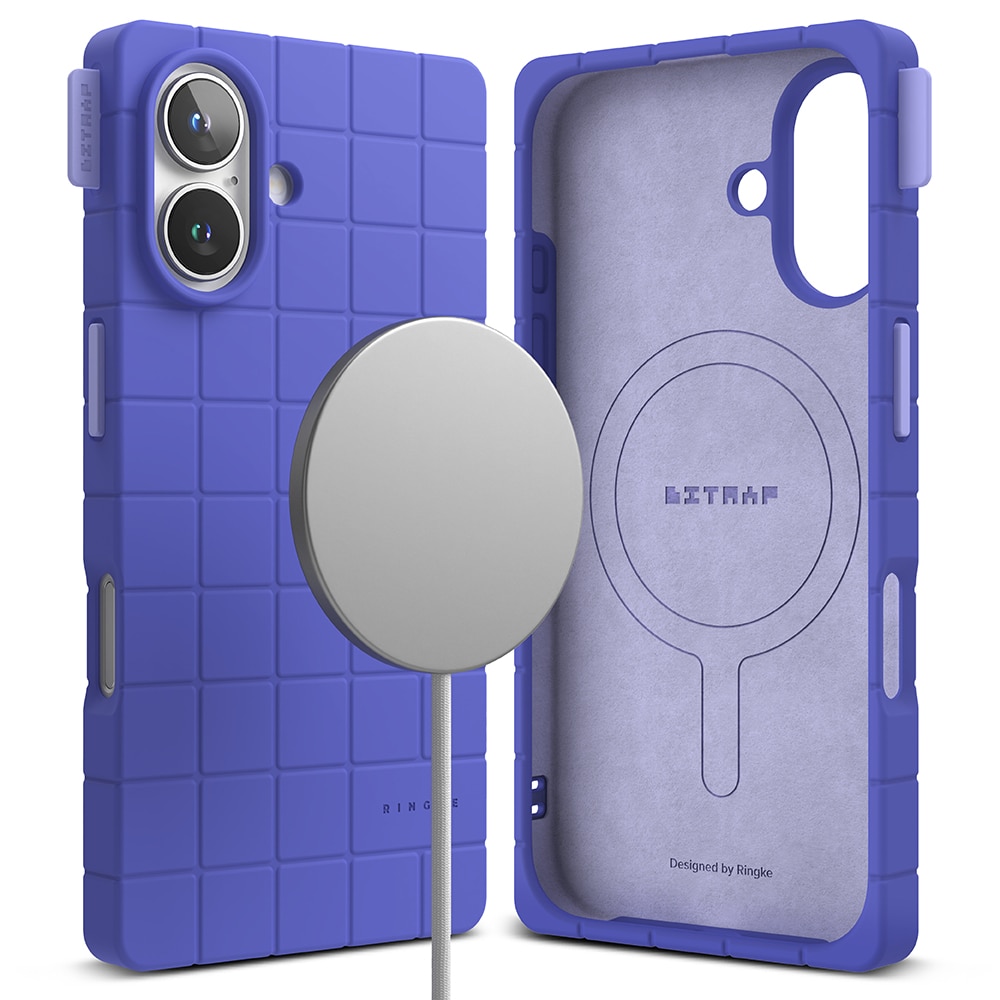 Bitmap Silicone Magnetic Coque iPhone 16 Ultramarine