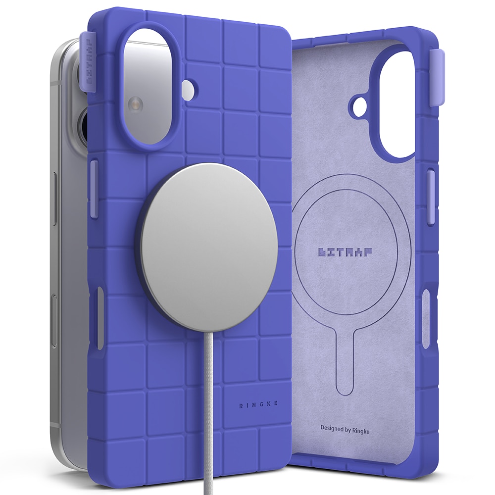 Bitmap Silicone Magnetic Coque iPhone 16 Ultramarine