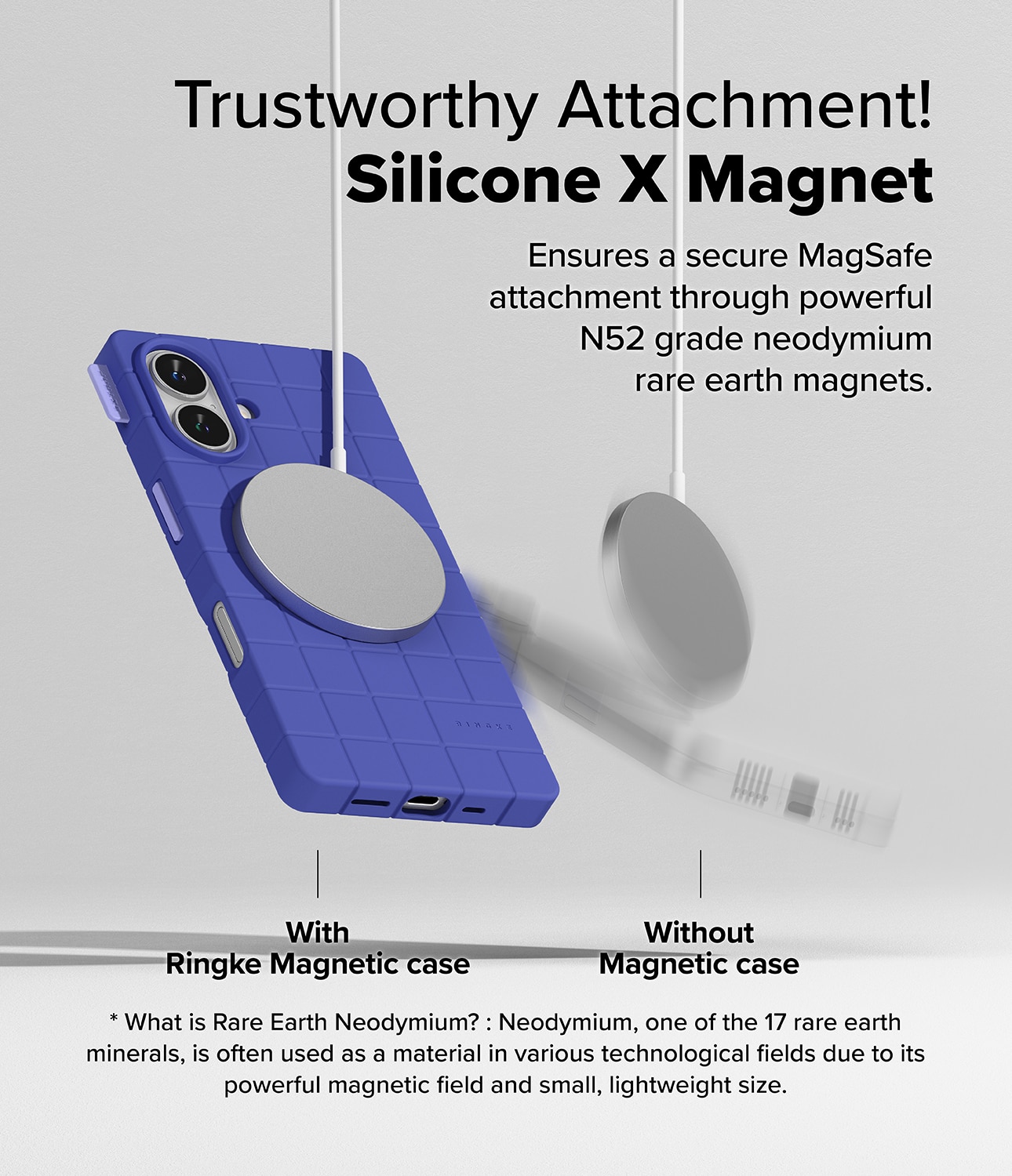 Bitmap Silicone Magnetic Coque iPhone 16 Ultramarine