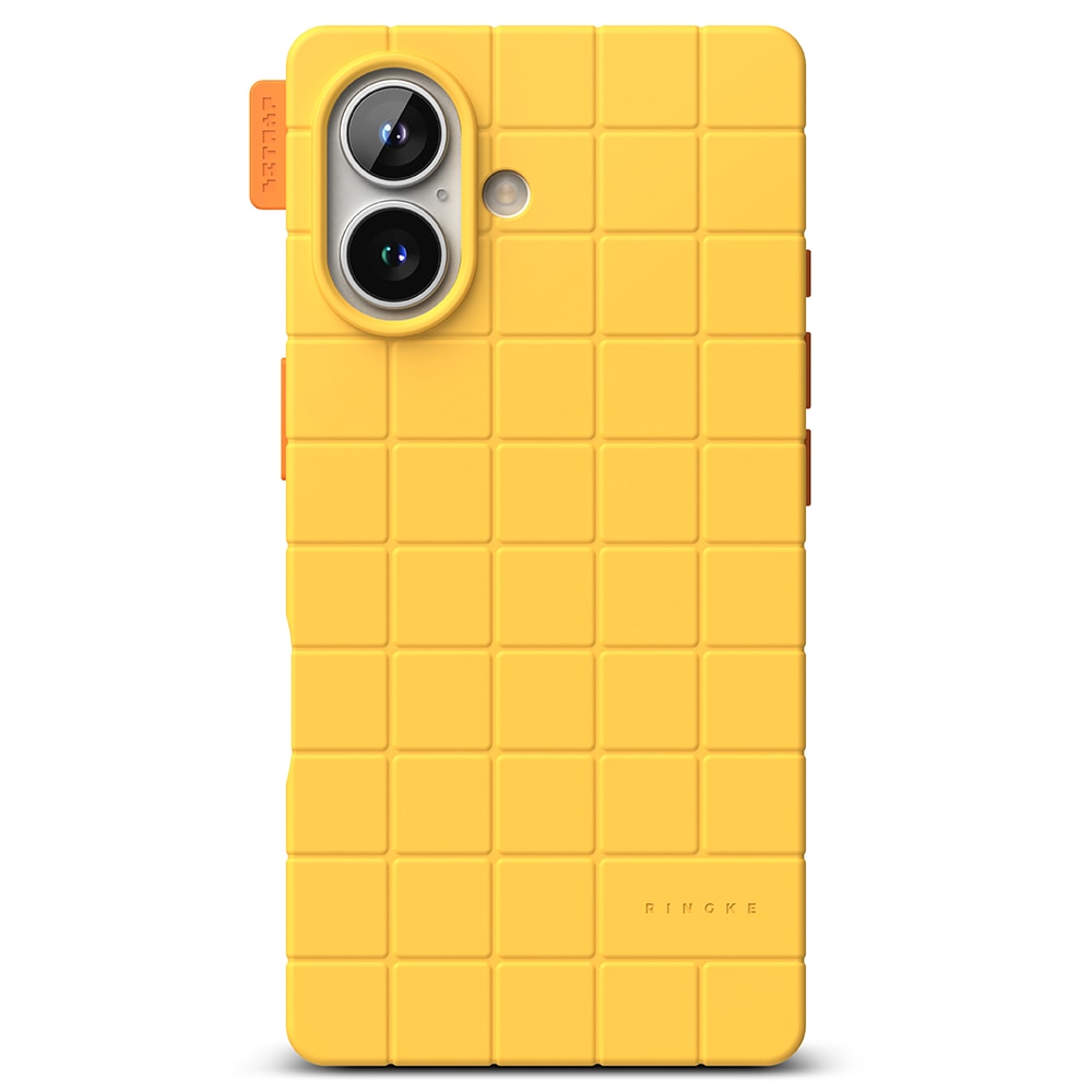 Bitmap Silicone Magnetic Coque iPhone 16 Yellow