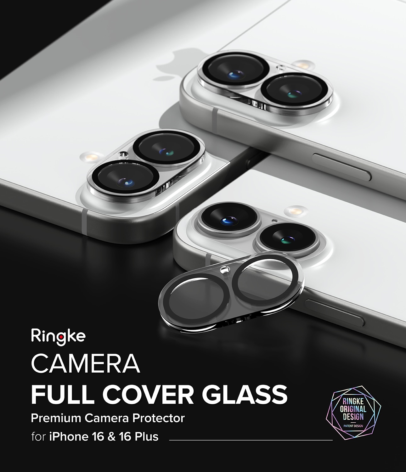 Camera Protector Glass (2 pièces) iPhone 16 Plus Transparent