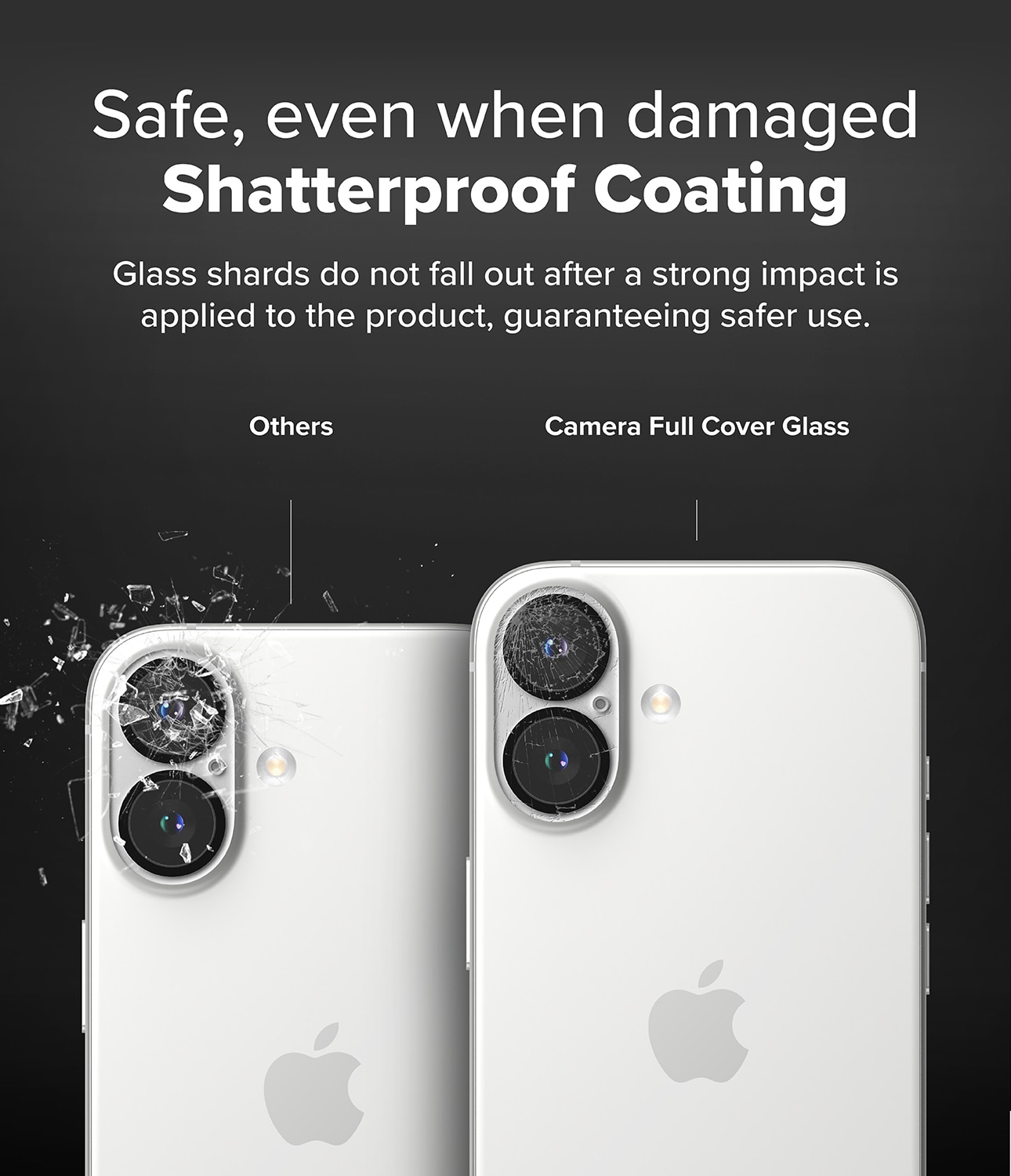 Camera Protector Glass (2 pièces) iPhone 16 Plus Transparent