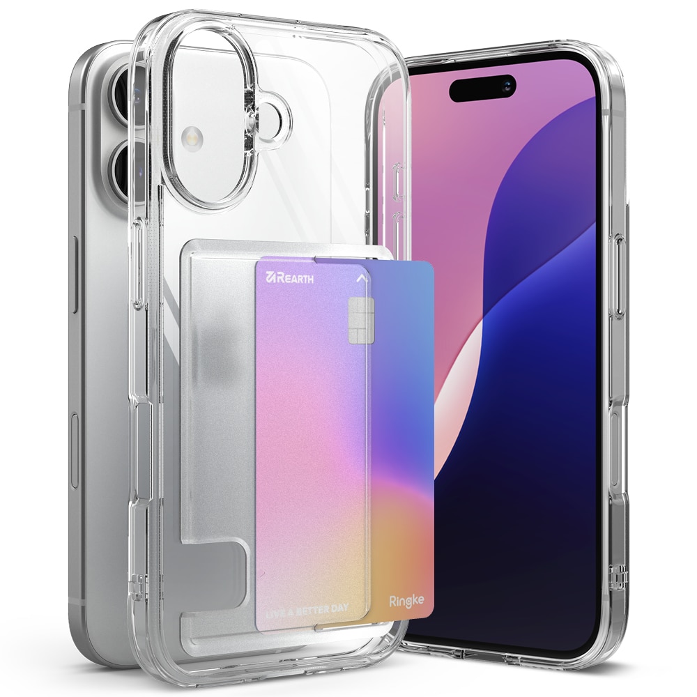 Coque Fusion Card iPhone 16 Plus, transparent