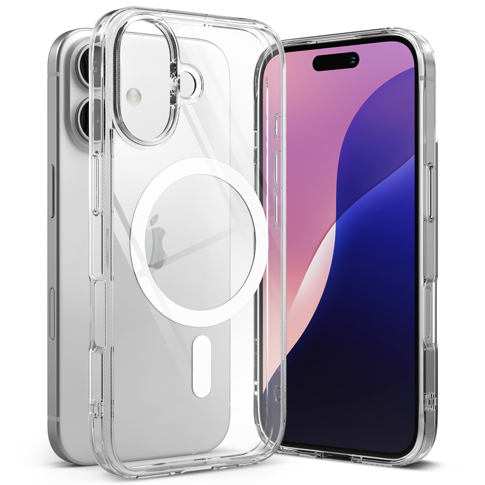 Coque Fusion Magnetic iPhone 16 Plus Transparent