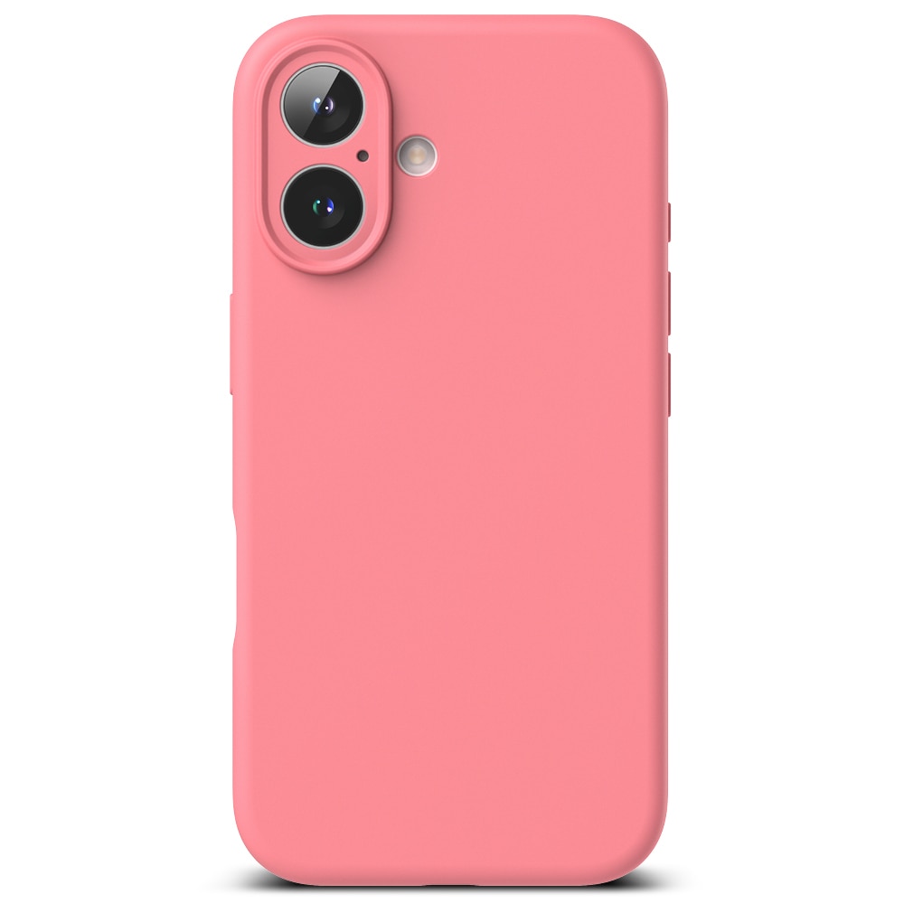 Silicone Magnetic Coque iPhone 16 Pink