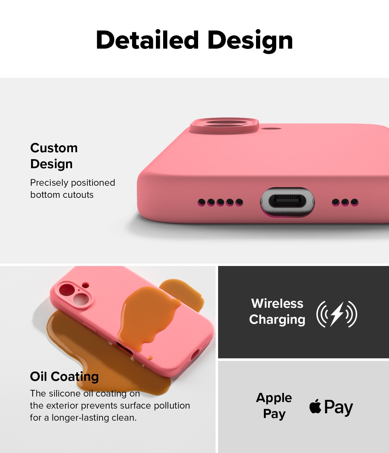 Silicone Magnetic Coque iPhone 16 Pink