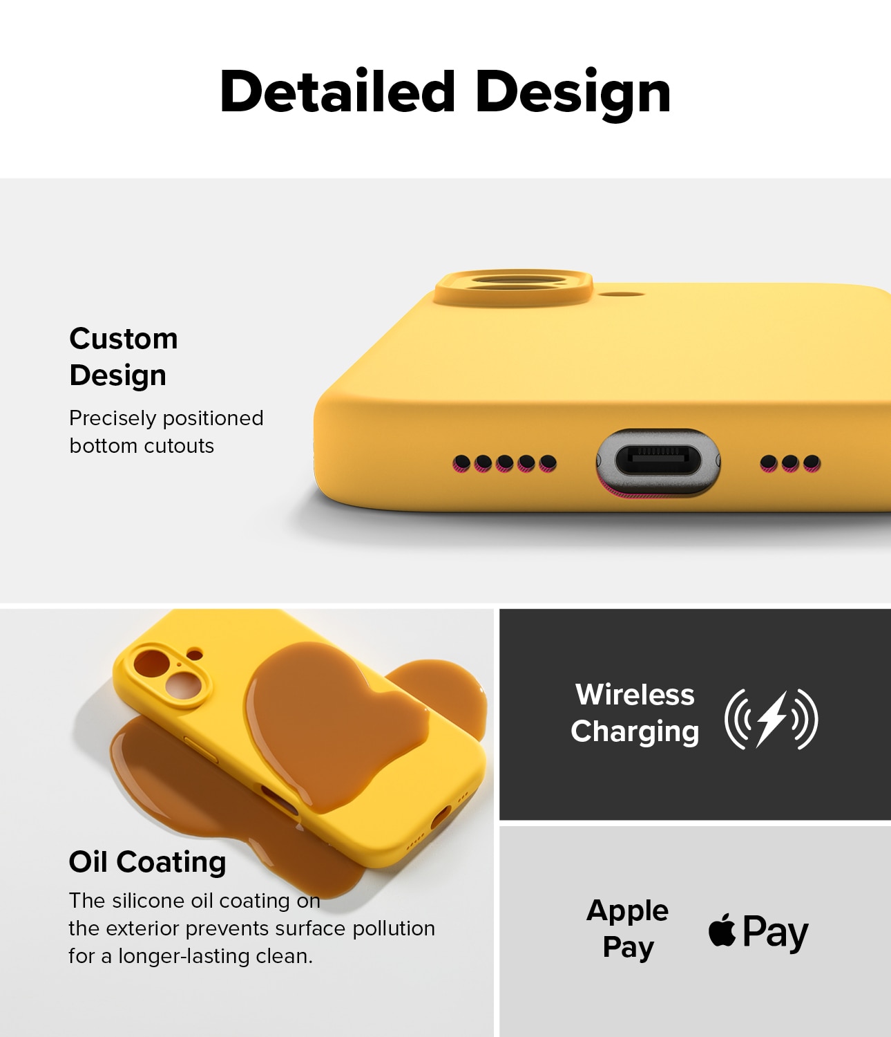 Silicone Magnetic Coque iPhone 16 Yellow