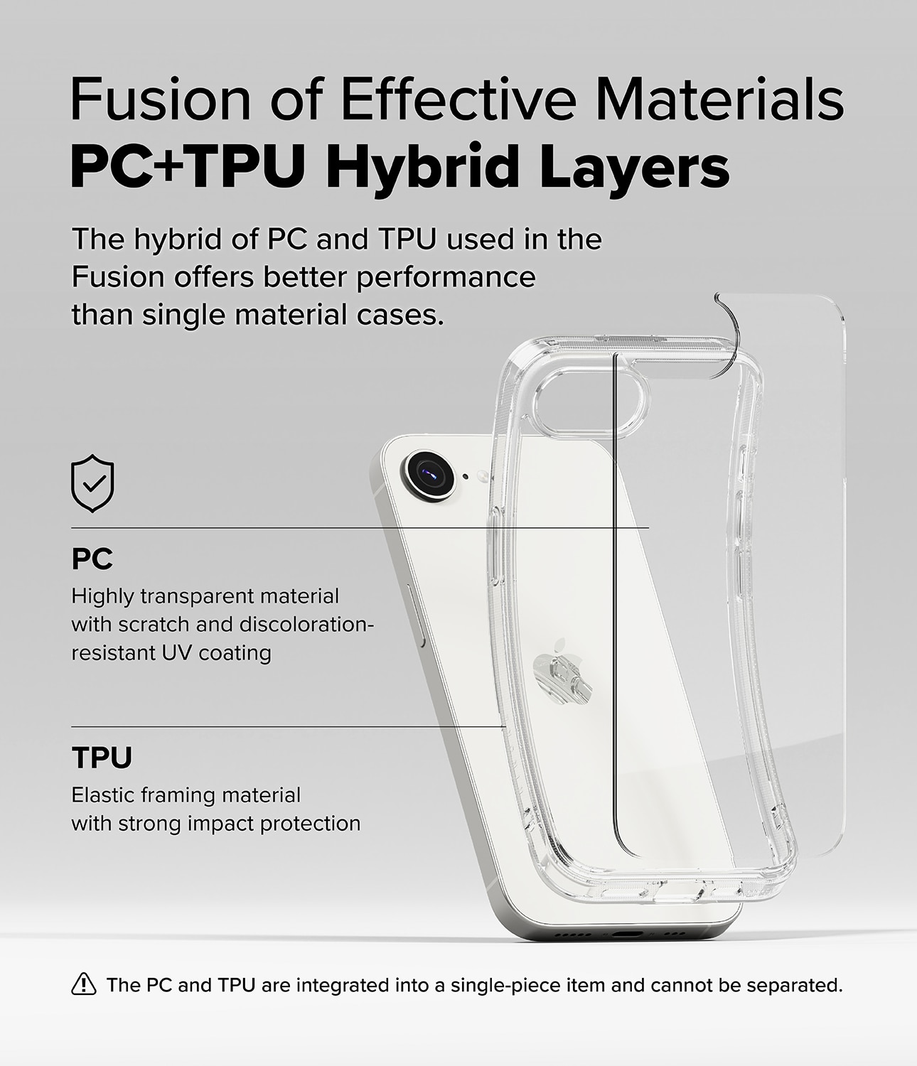 Coque Fusion iPhone SE 4, Clear