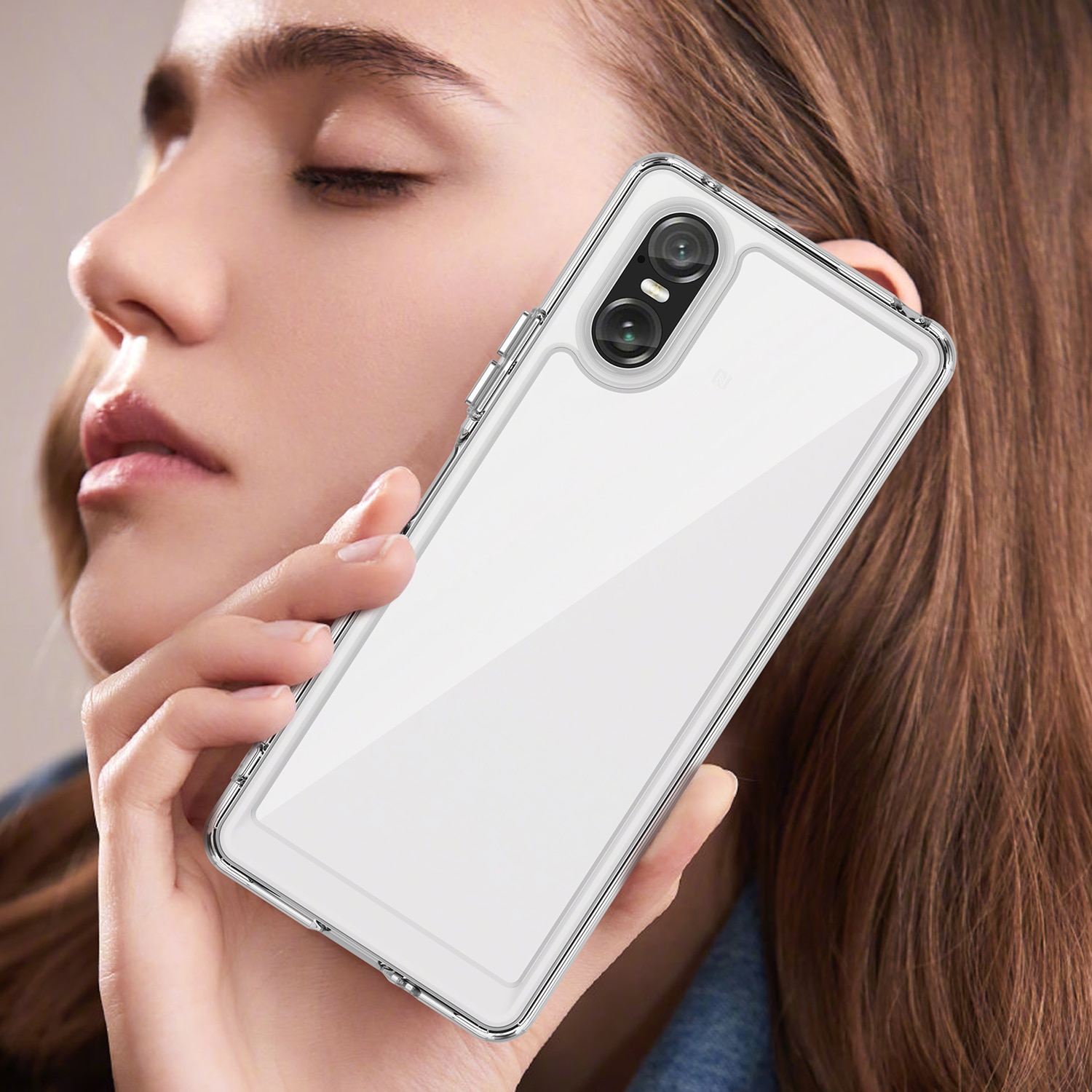 Coque hybride pour Sony Xperia 10 VI, transparent