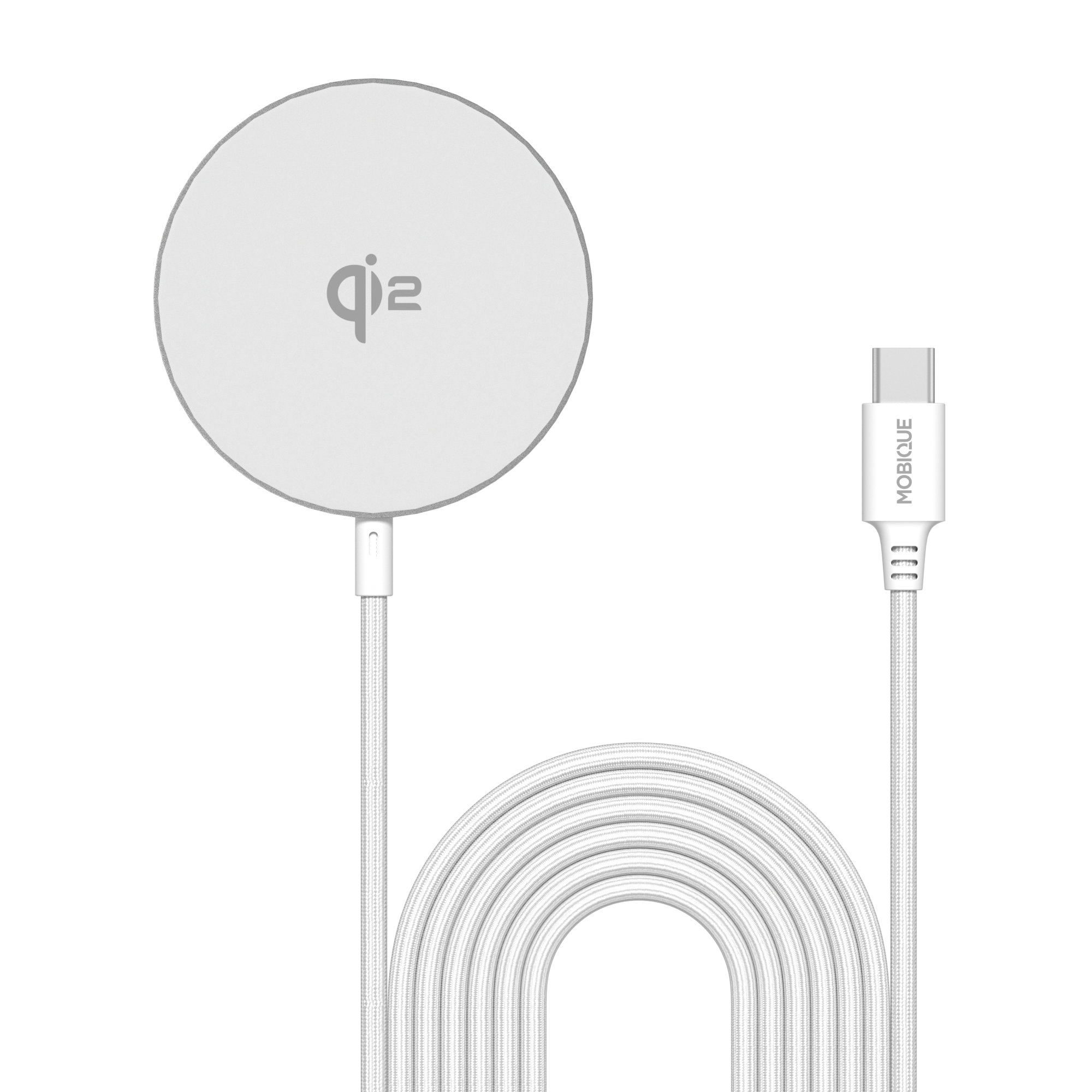 Samsung Galaxy S25 Plus Qi2 Chargeur Sans Fil Magnétique 15W, blanc