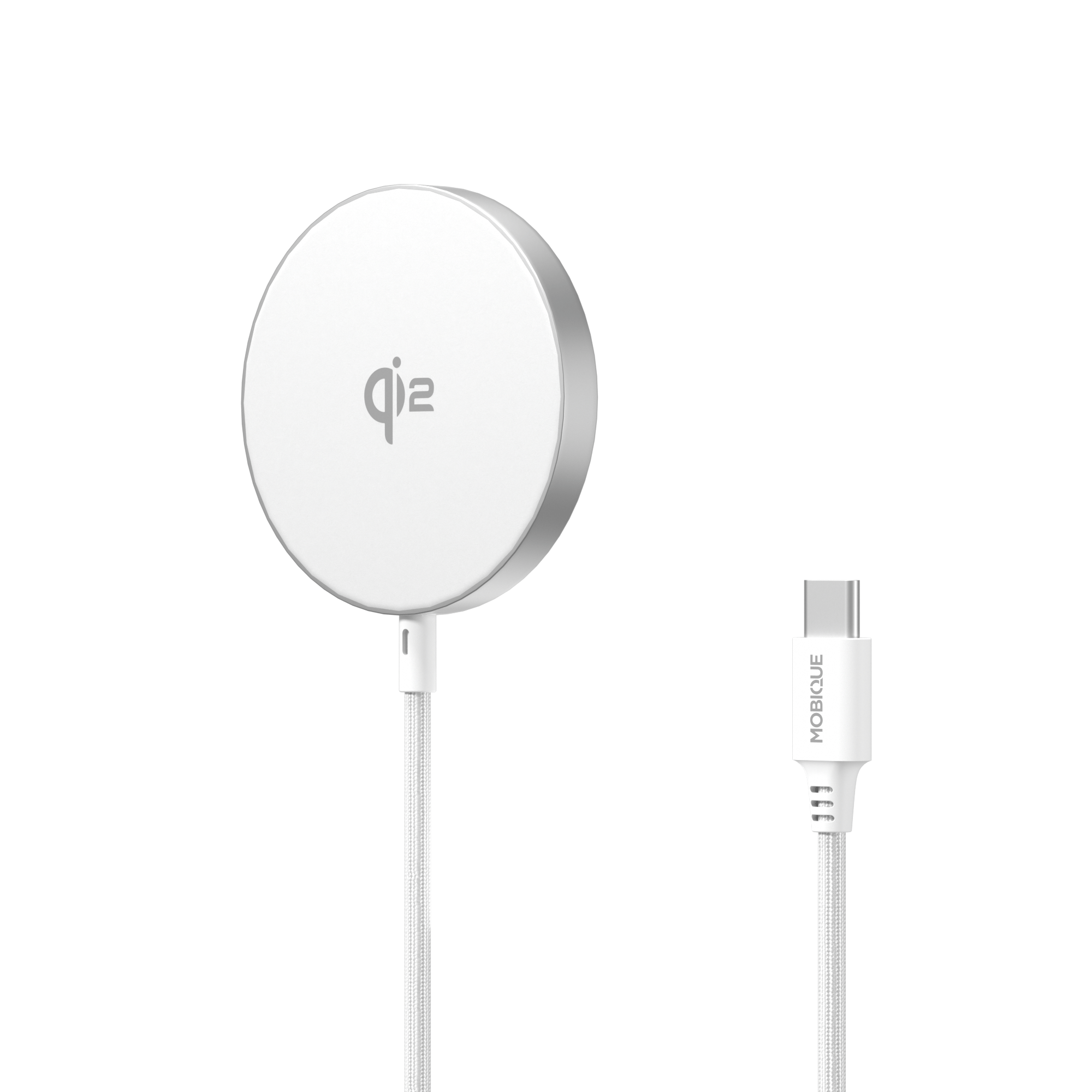 Qi2 Chargeur Sans Fil Magnétique 15W, blanc