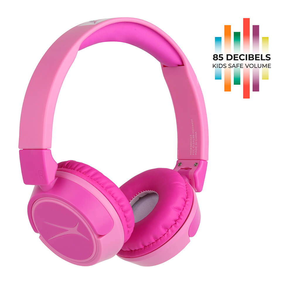 Casque sans fil On-Ear pour enfants 2-en-1, rose