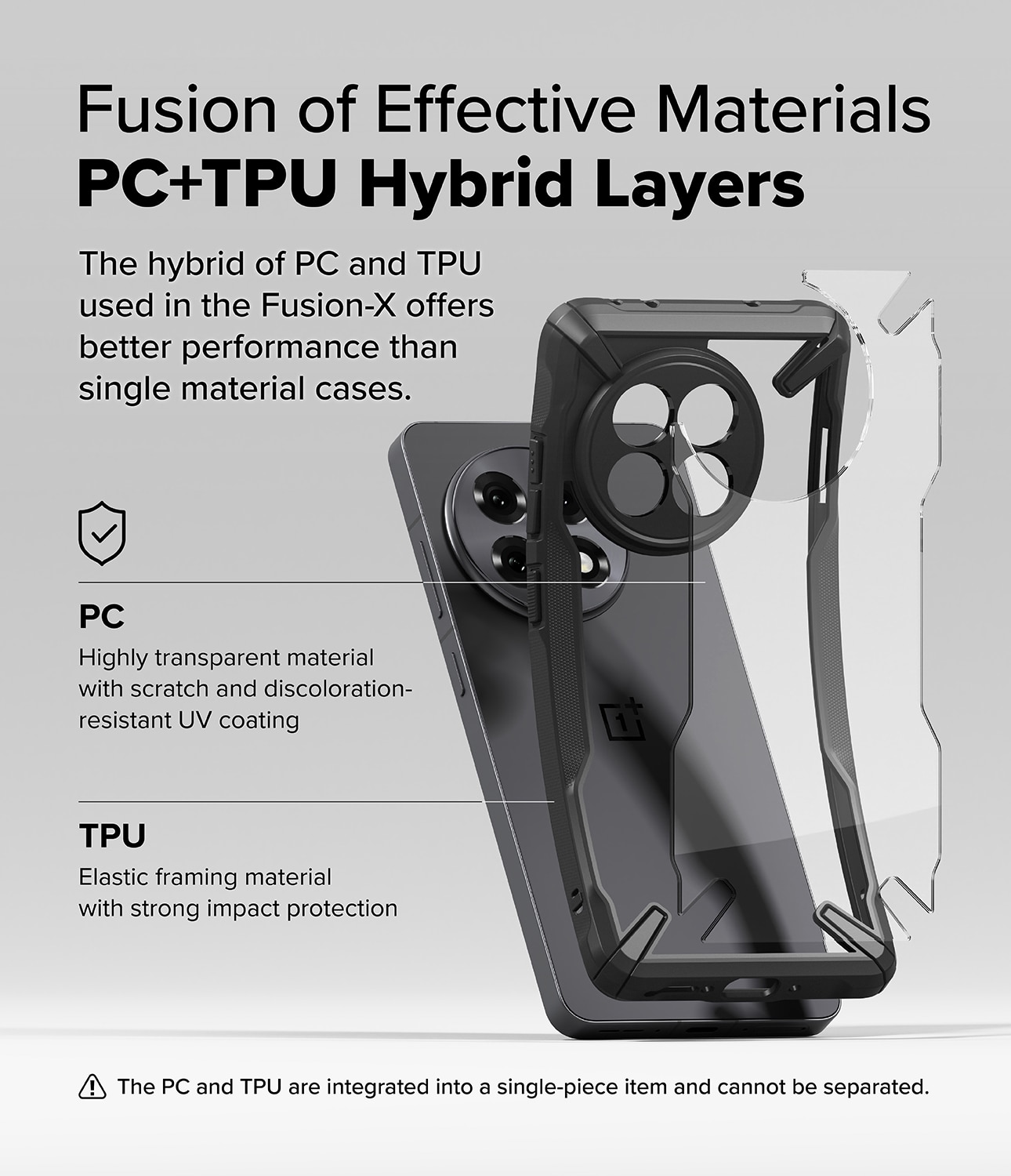 Coque Fusion X  OnePlus 13R, Noir