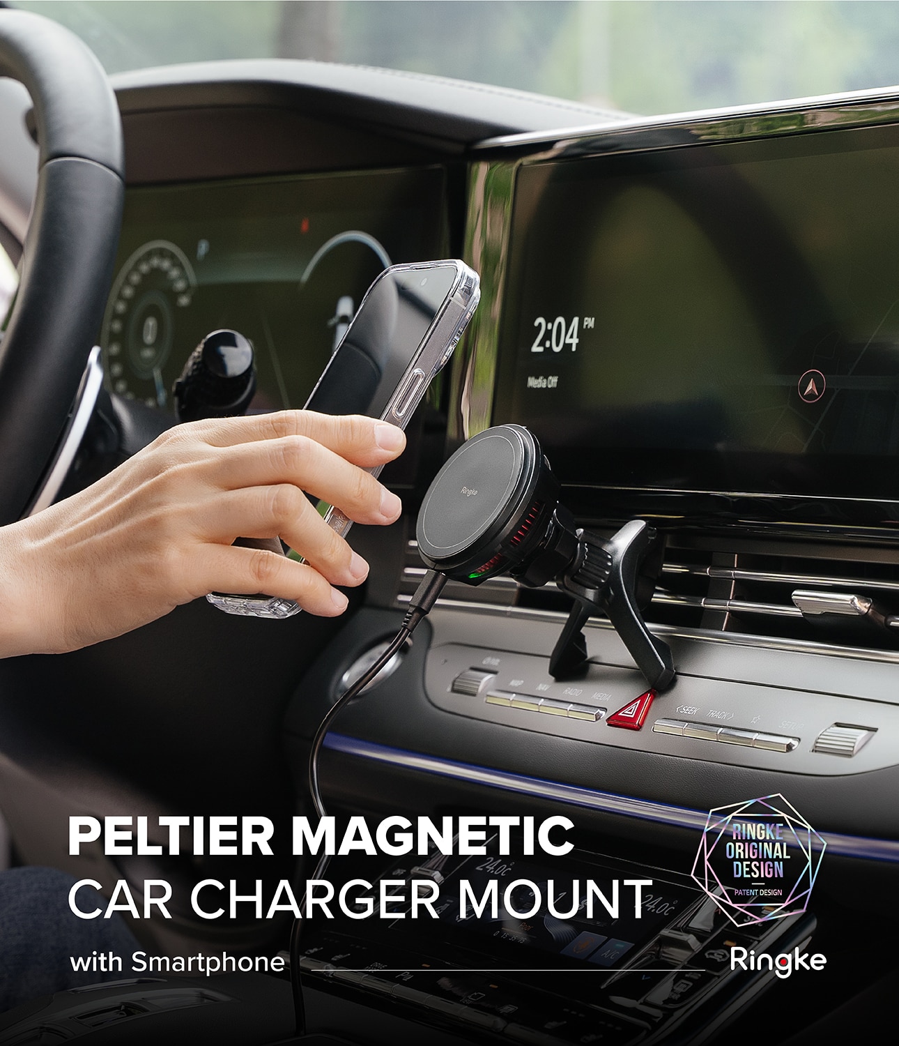 Peltier MagSafe Car Charger, noir