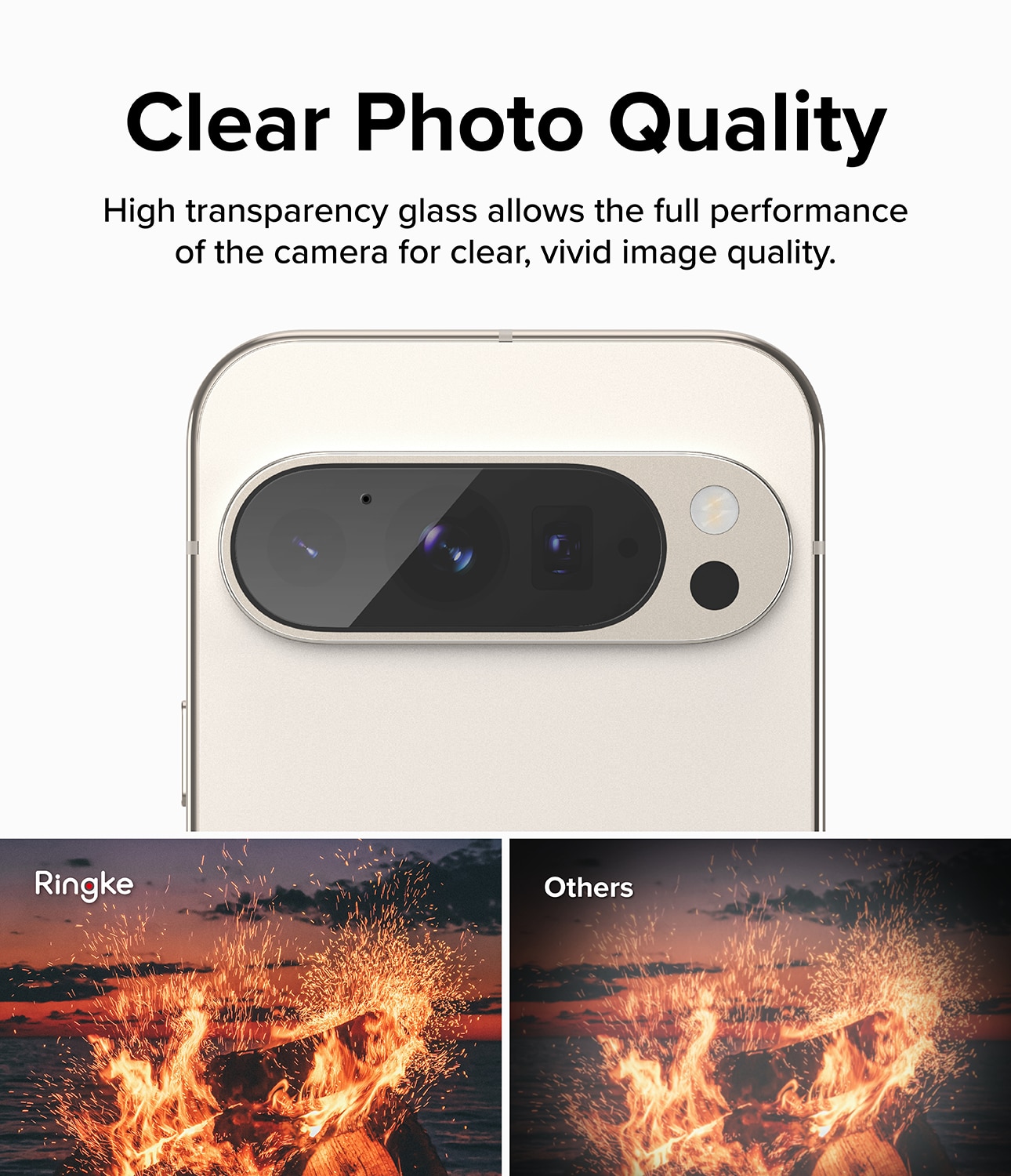 Camera Protector Glass (3-pack) Google Pixel 9 Pro XL Transparent