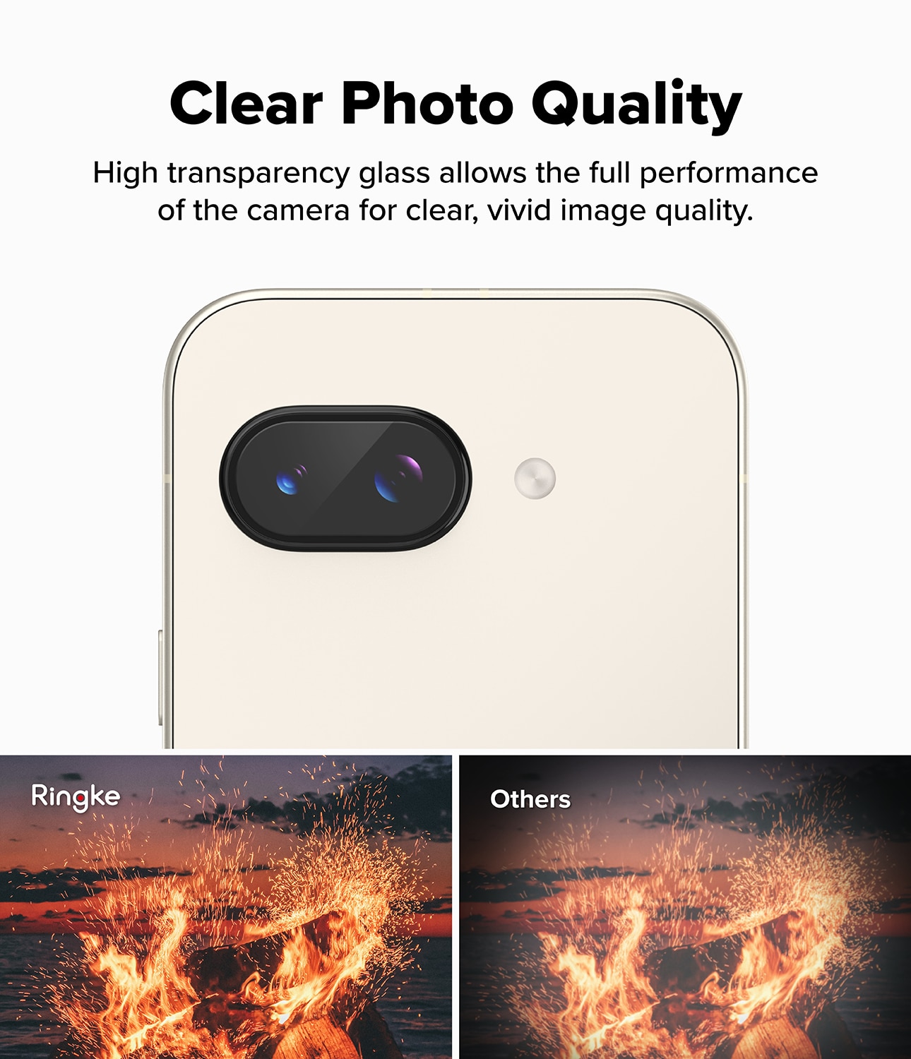 Camera Protector Glass (2 pièces) Google Pixel 9a Transparent