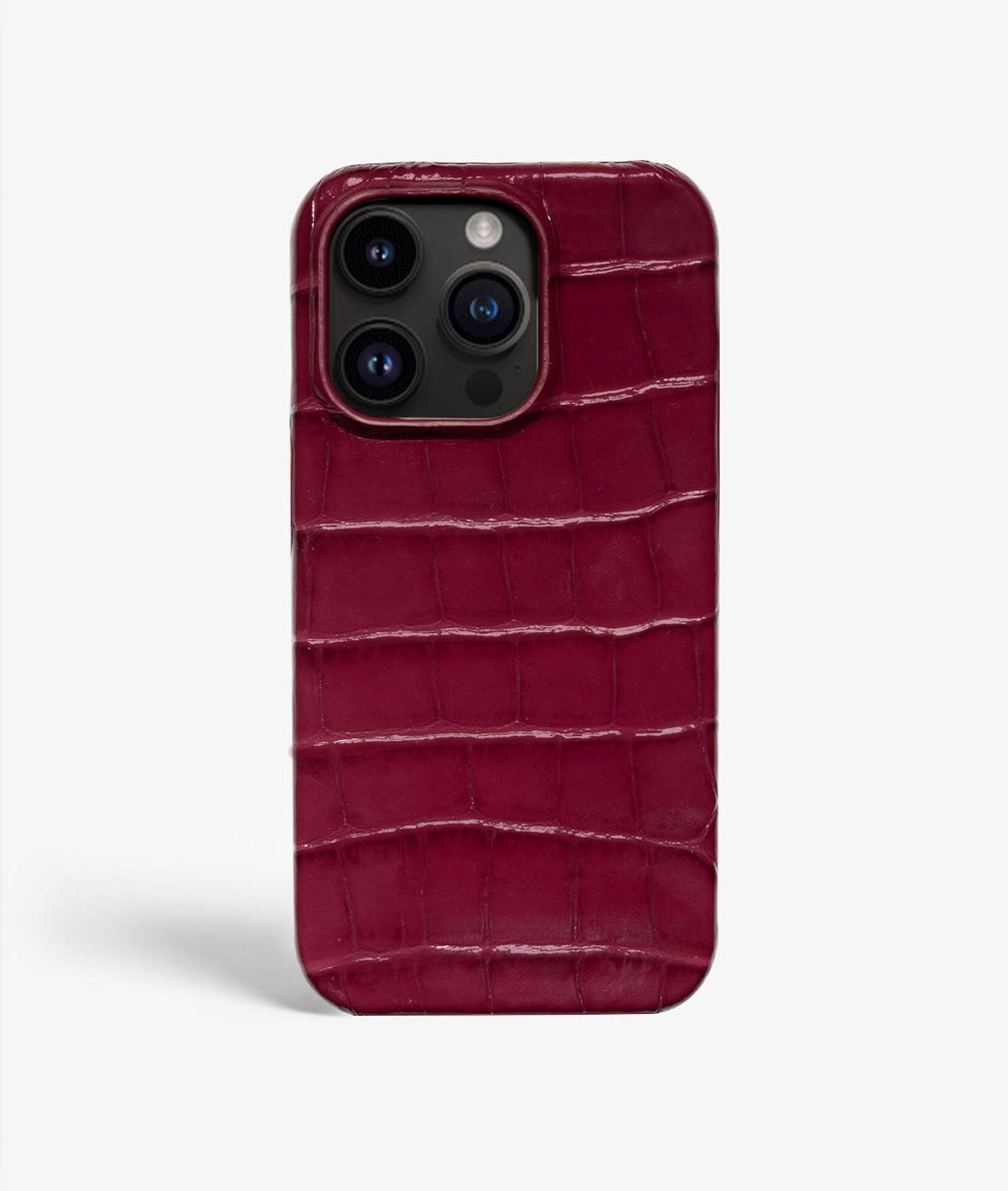 Coque iPhone 14 Pro Max Croco Burgundy