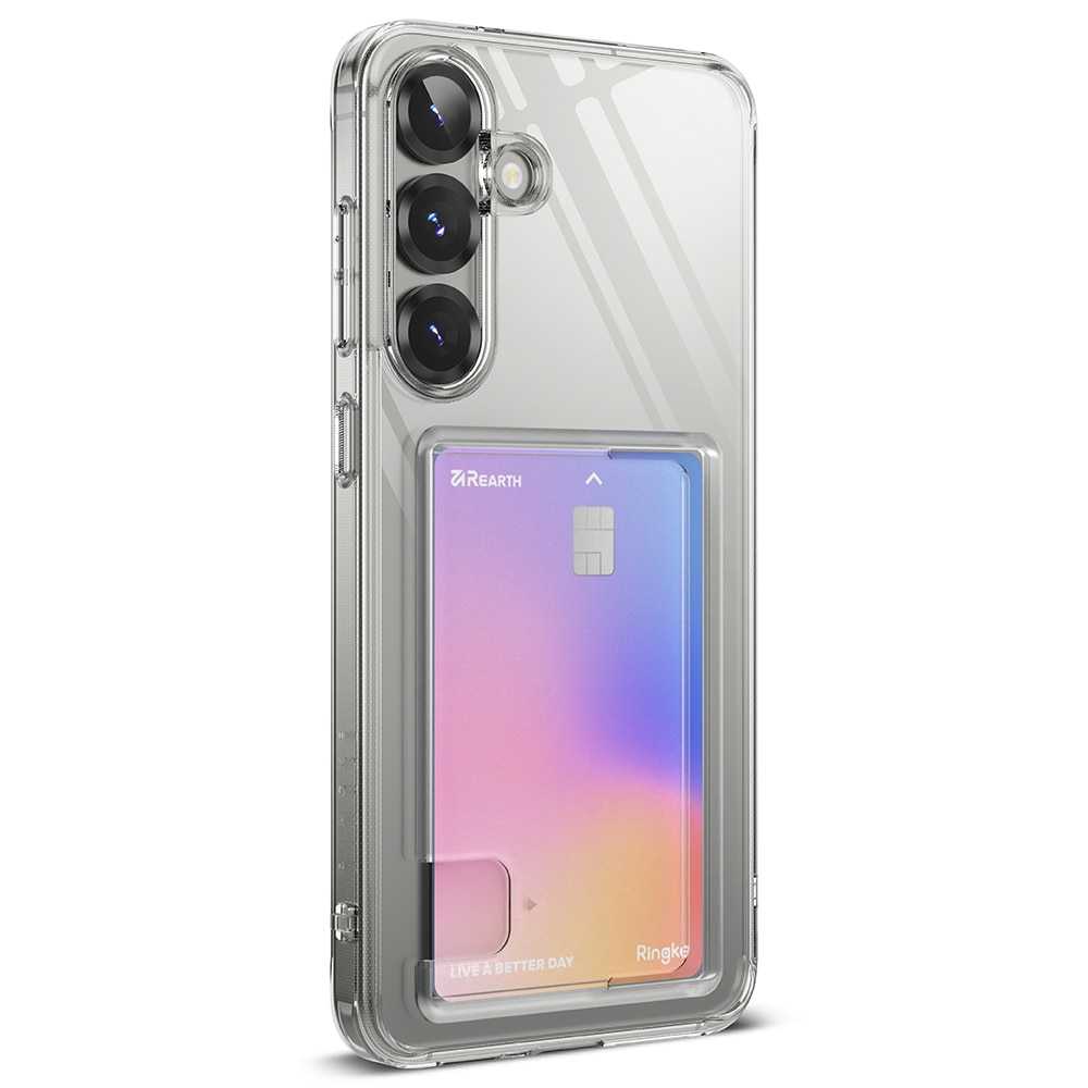 Coque Fusion Card Samsung Galaxy S25 Plus, transparent