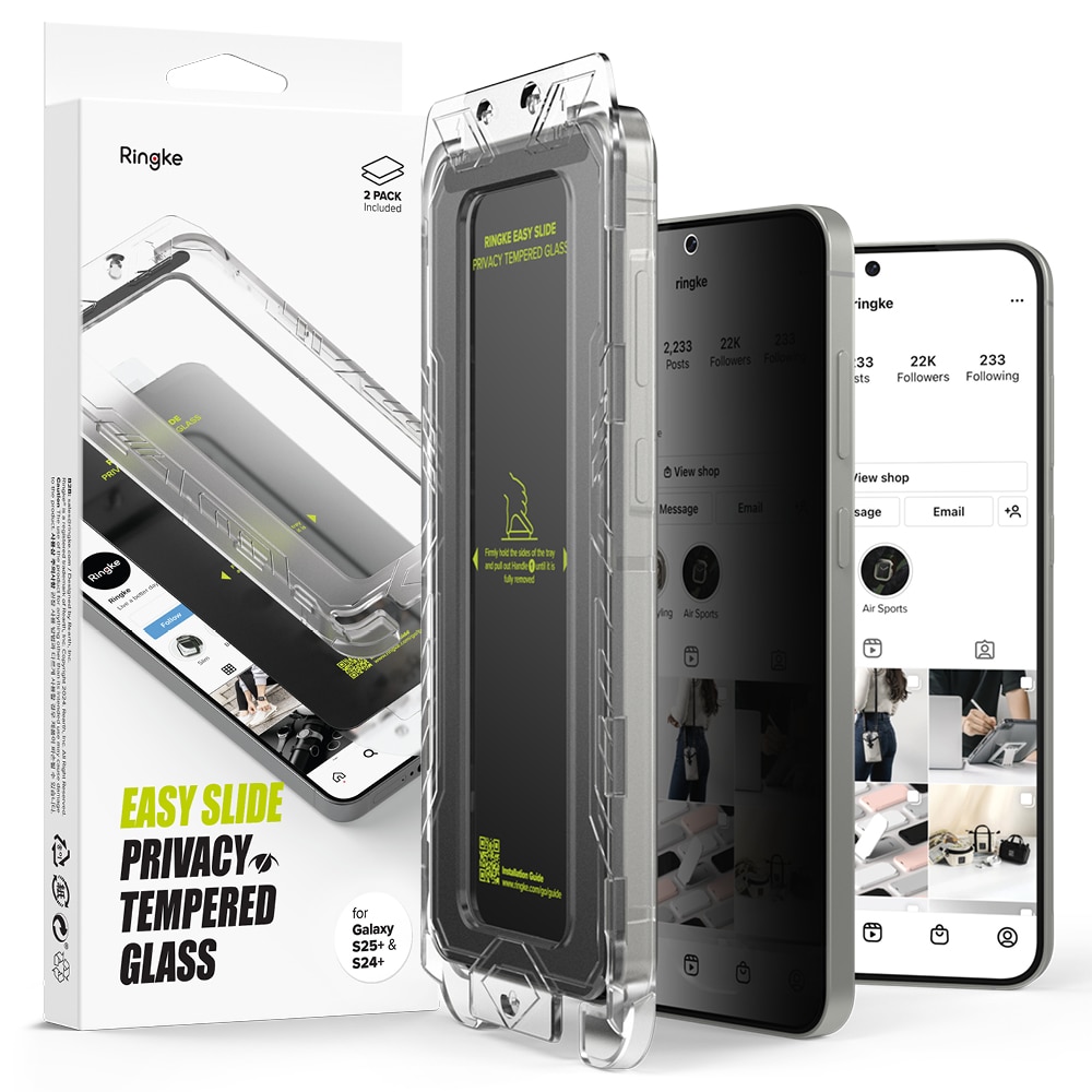 Easy Slide Privacy Glass (2 pièces) Samsung Galaxy S25 Plus