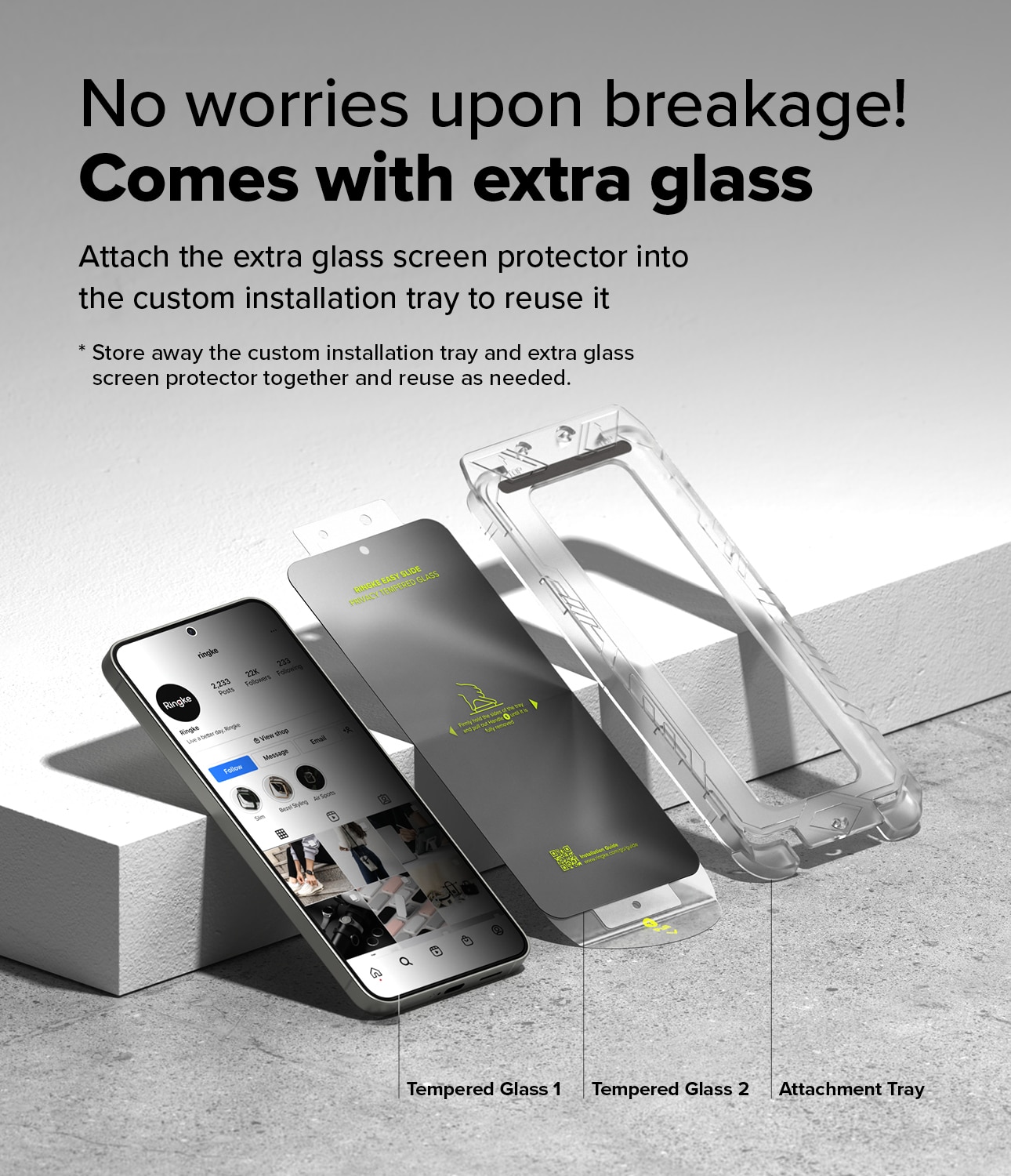 Easy Slide Privacy Glass (2 pièces) Samsung Galaxy S25 Plus