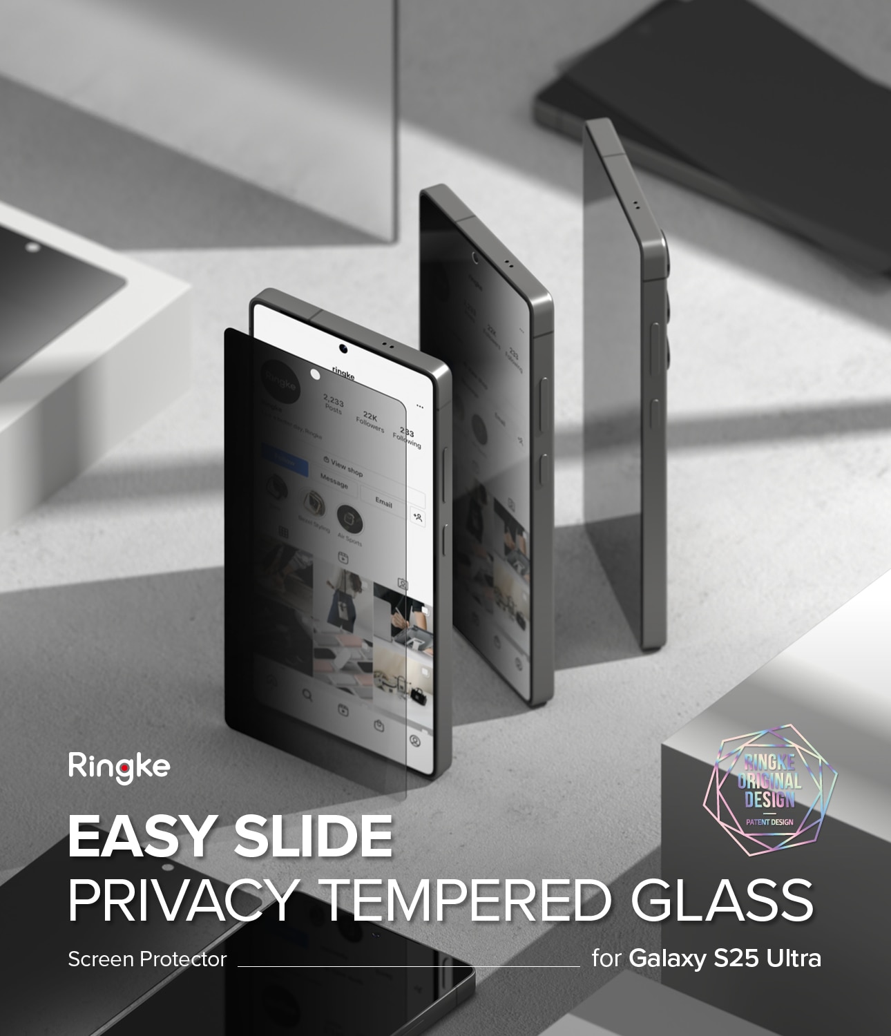 Easy Slide Privacy Glass (2 pièces) Samsung Galaxy S25 Ultra