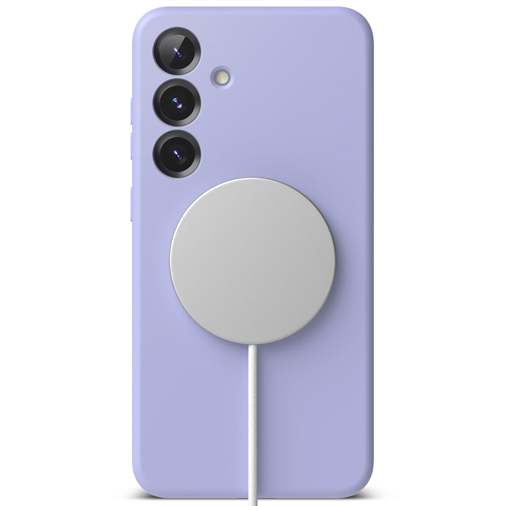 Silicone Magnetic Coque Samsung Galaxy S25 Lavender