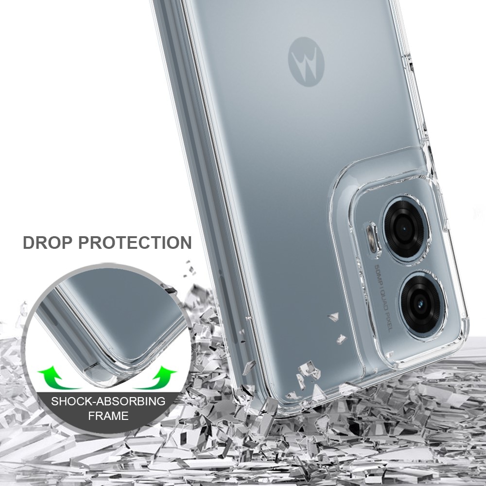 Coque hybride pour Motorola Moto G85, transparent