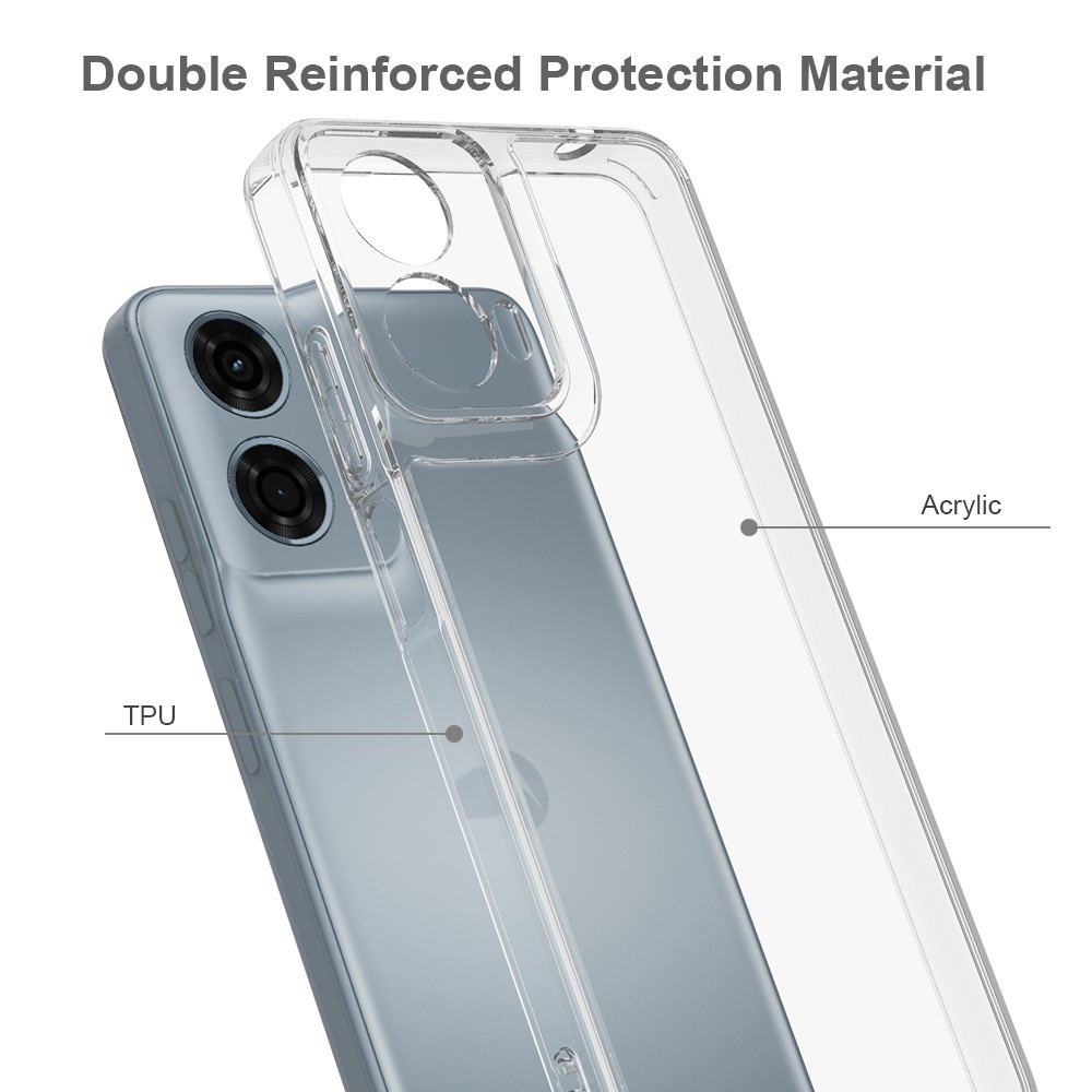 Coque hybride pour Motorola Moto G85, transparent