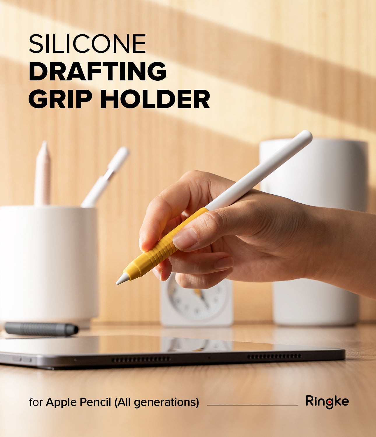 Silicone Grip Holder Apple Pencil, noir