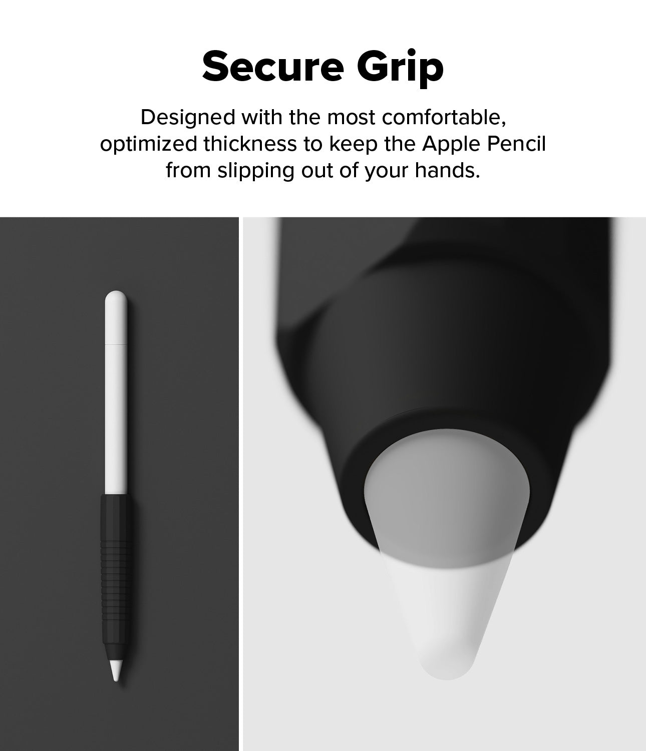 Silicone Grip Holder Apple Pencil, noir