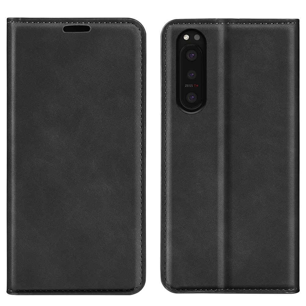 Coque portefeuille mince Sony Xperia 5 II, noir