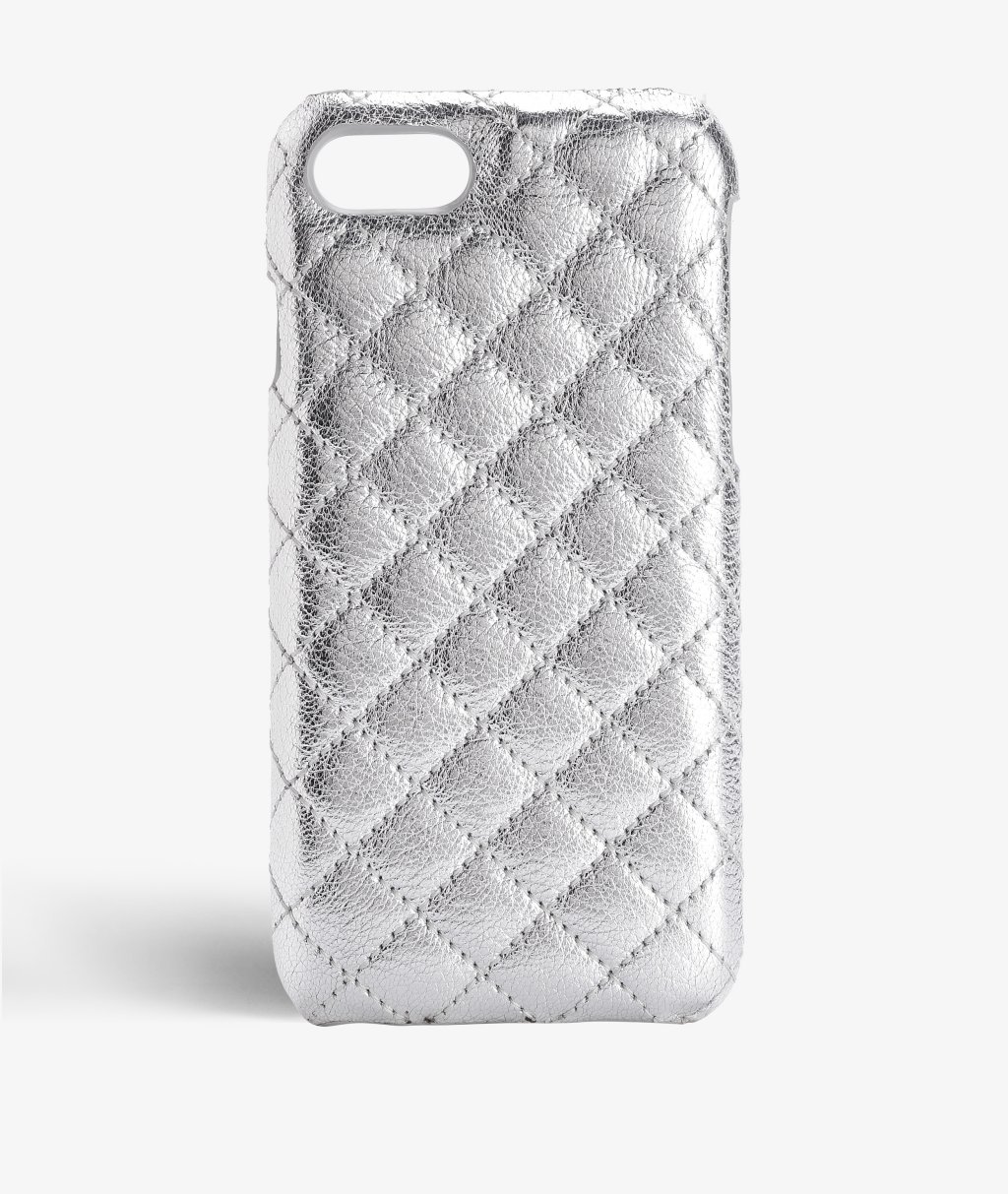 Coque iPhone 7 Quilted Metallic Silver