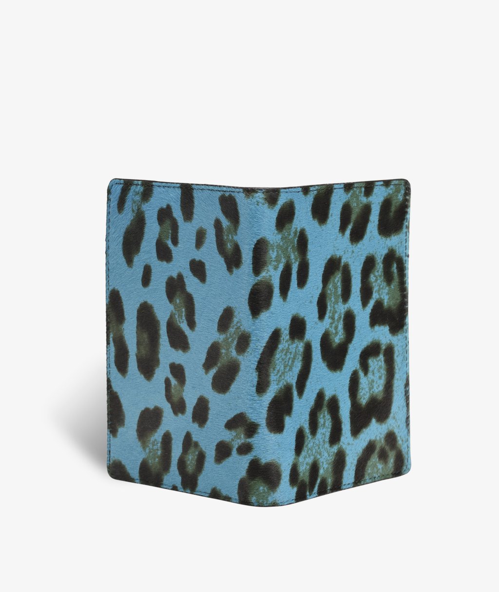 Étui pour passeport Pony Leopardo Turquoise