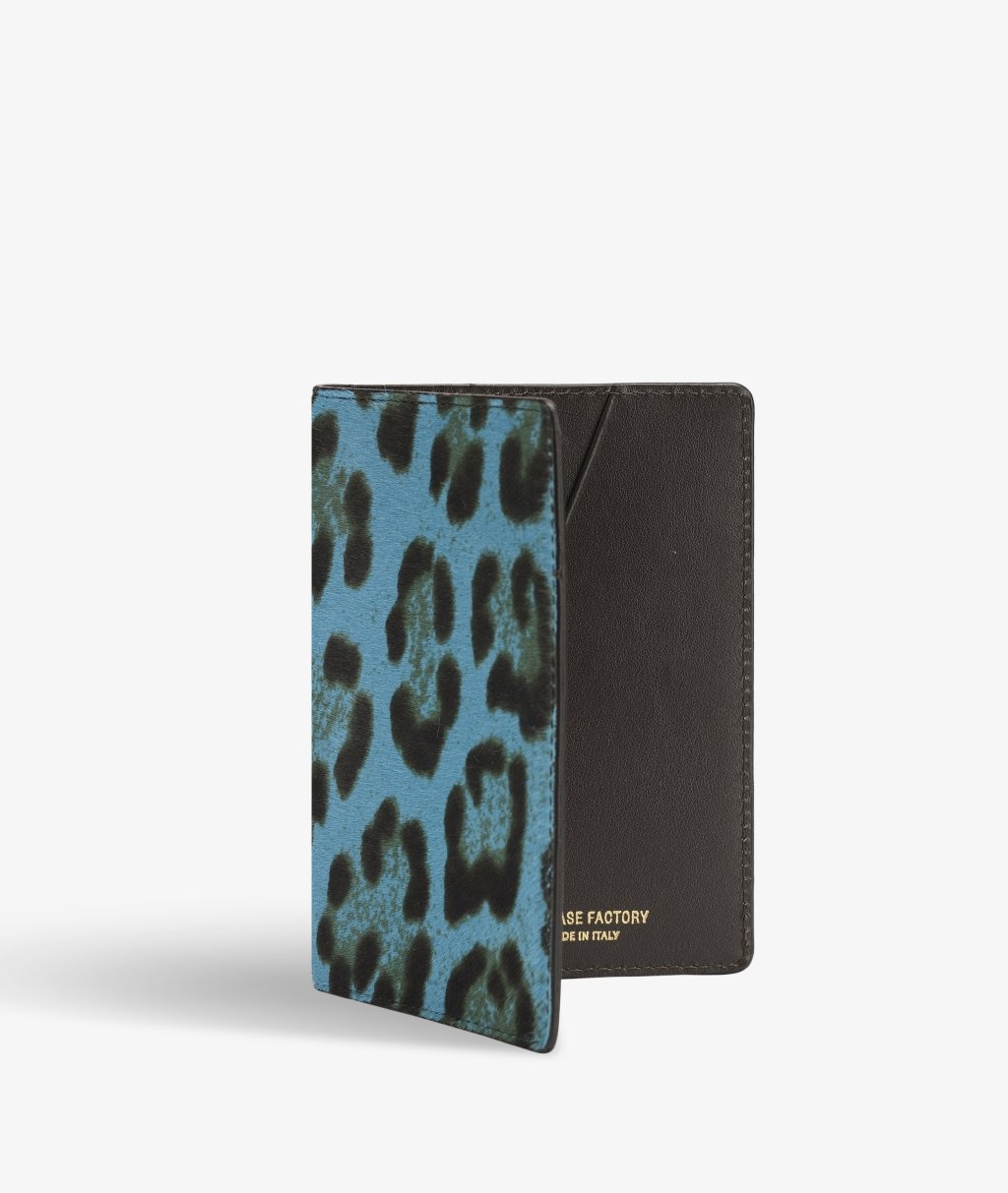 Étui pour passeport Pony Leopardo Turquoise