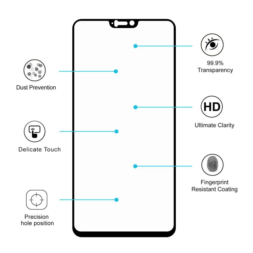 Full Glue Tempered Glass OnePlus 6 Noir