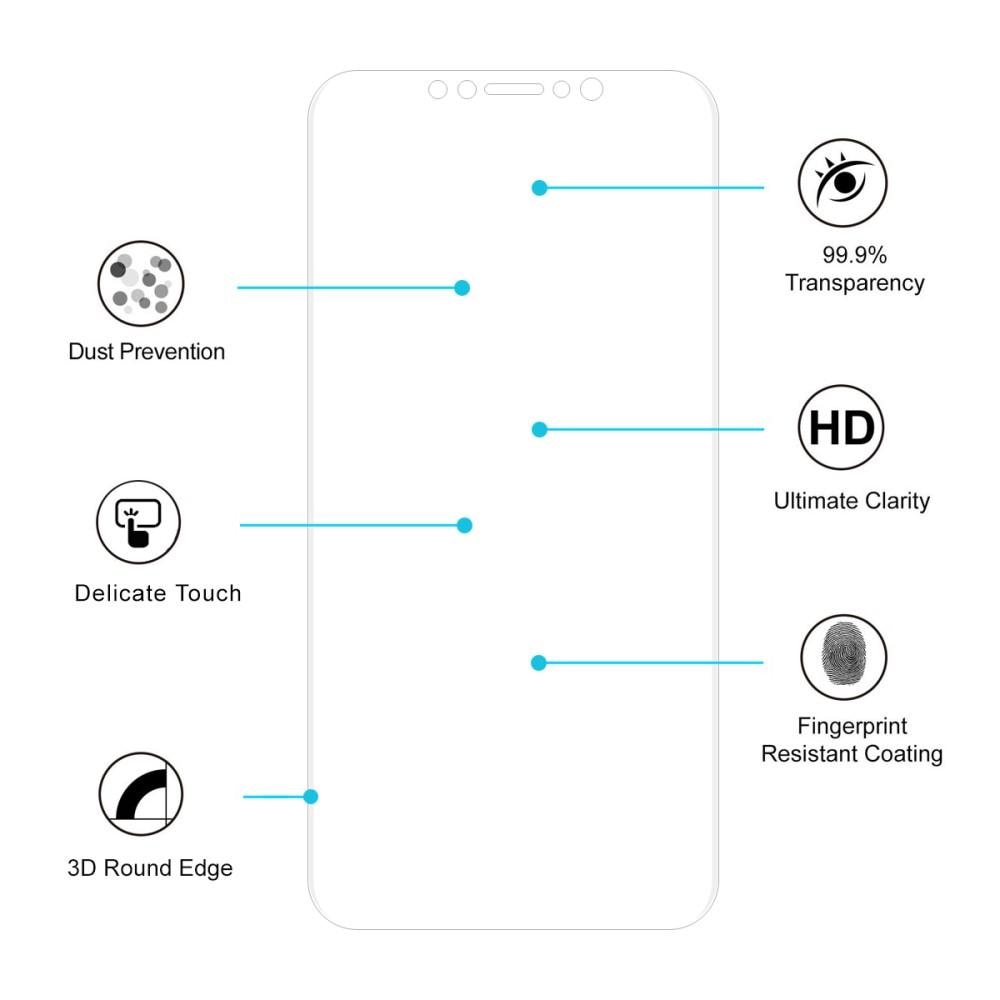 Protecteur d'écran incurve a couverture complète iPhone XS Max