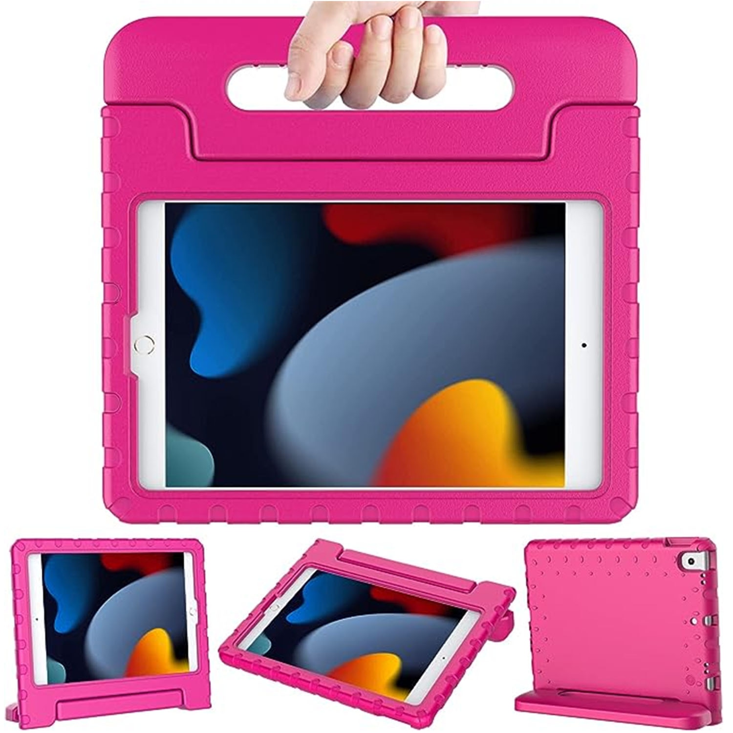 Coque antichoc pour enfants iPad 10.2 9th Gen (2021), rose