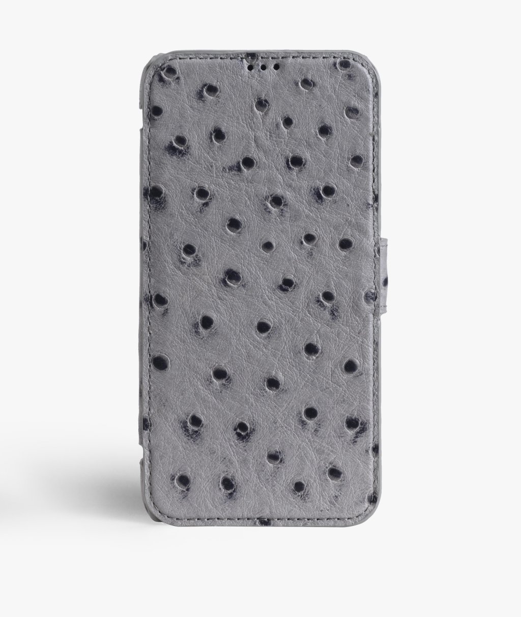 Coque portefeuille iPhone X/XS Ostrich Grey