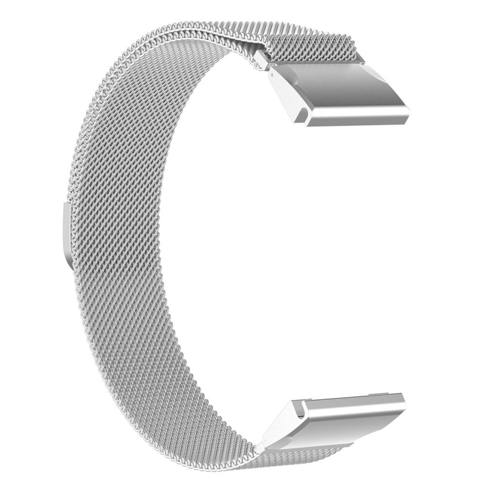 Bracelet milanais pour Garmin Approach S62, argent