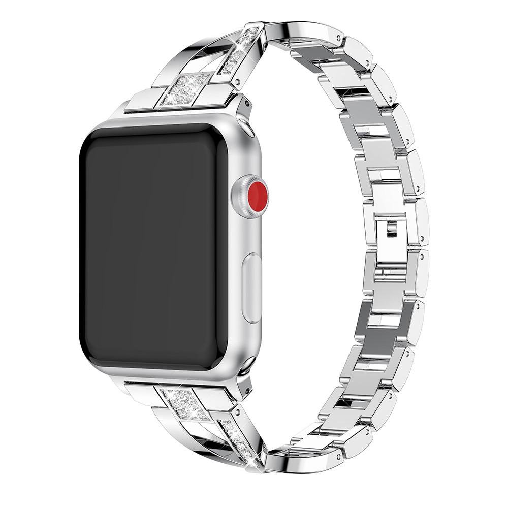 Bracelet Cristal Apple Watch 45mm Series 8 Argent