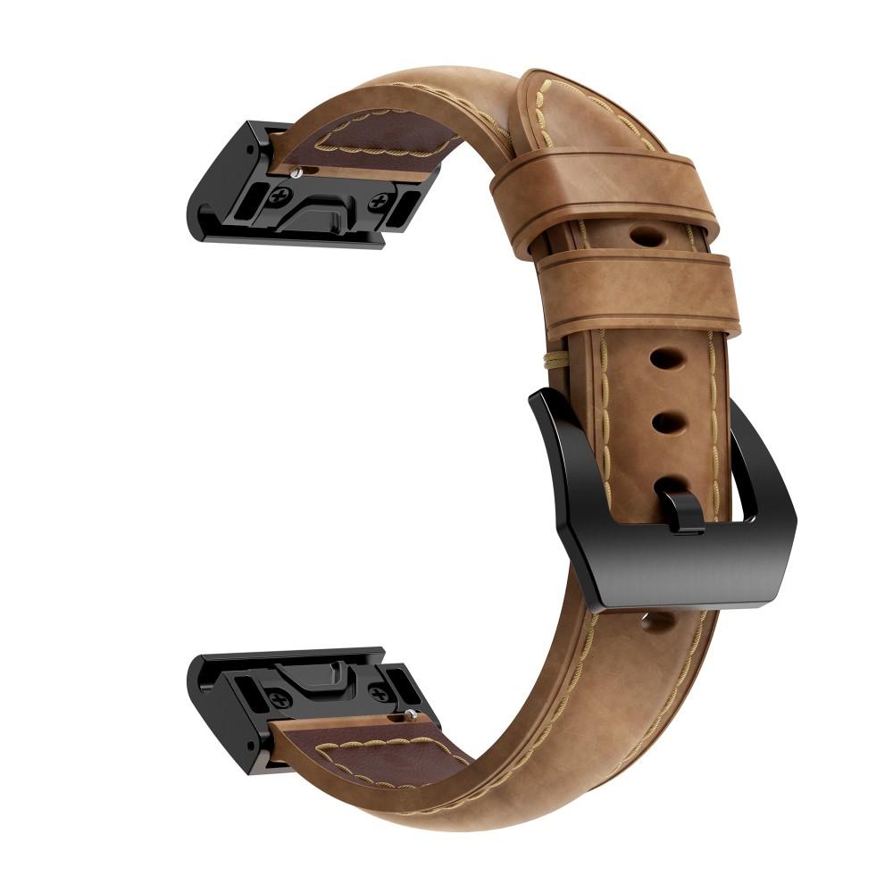 Bracelet en cuir Garmin Fenix 7X Pro, marron