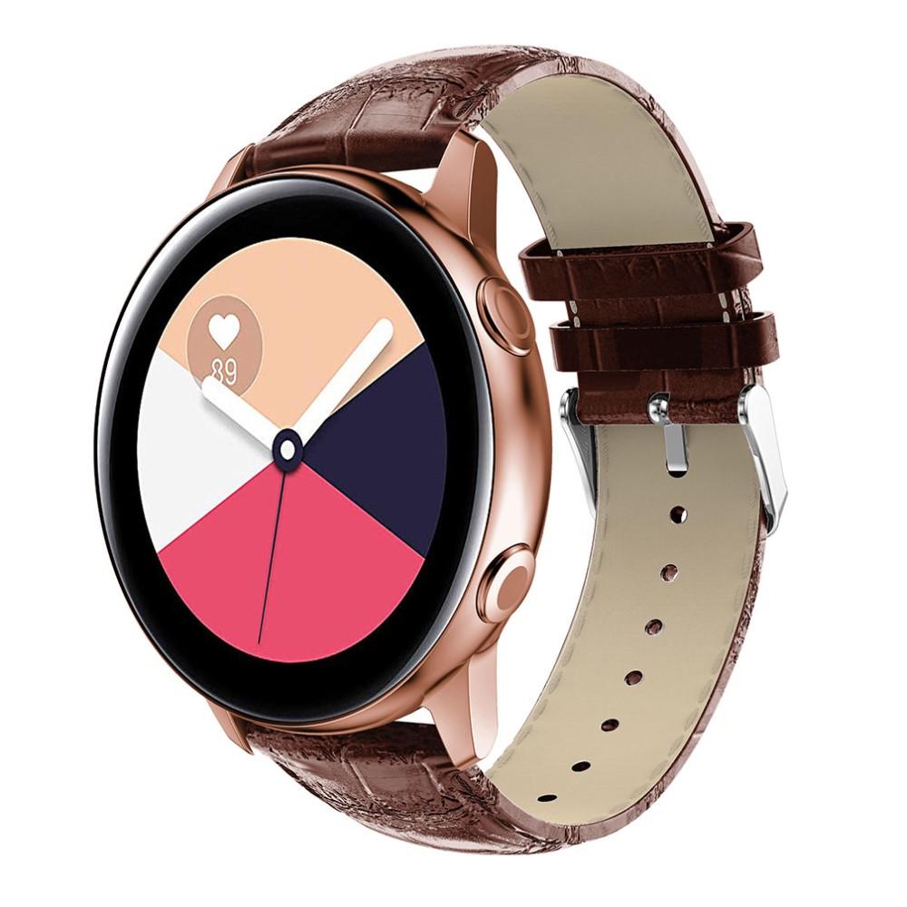 Croco Bracelet en cuir Samsung Galaxy Watch Active Marron