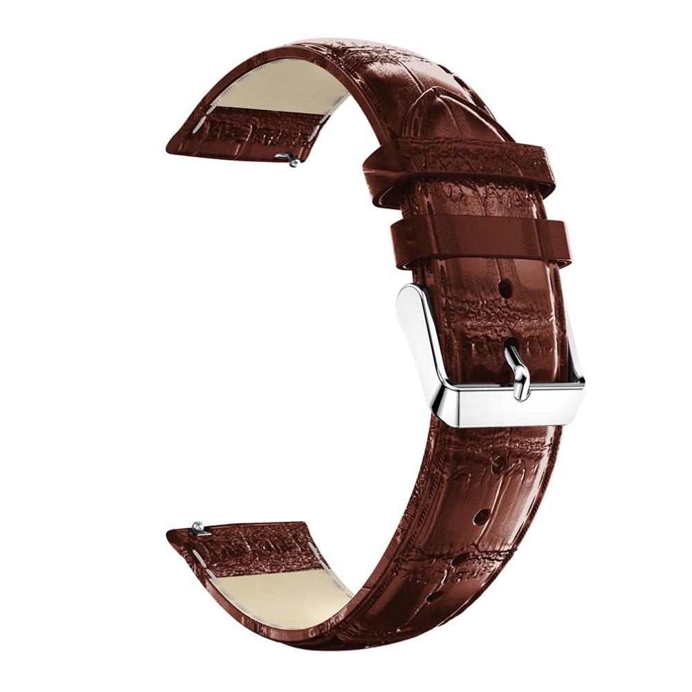 Croco Bracelet en cuir Samsung Galaxy Watch 6 Classic 43mm, marron
