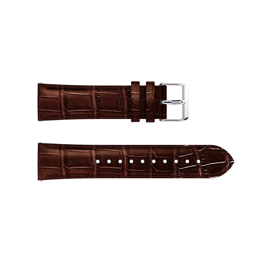 Croco Bracelet en cuir Samsung Galaxy Watch 4 44mm, marron