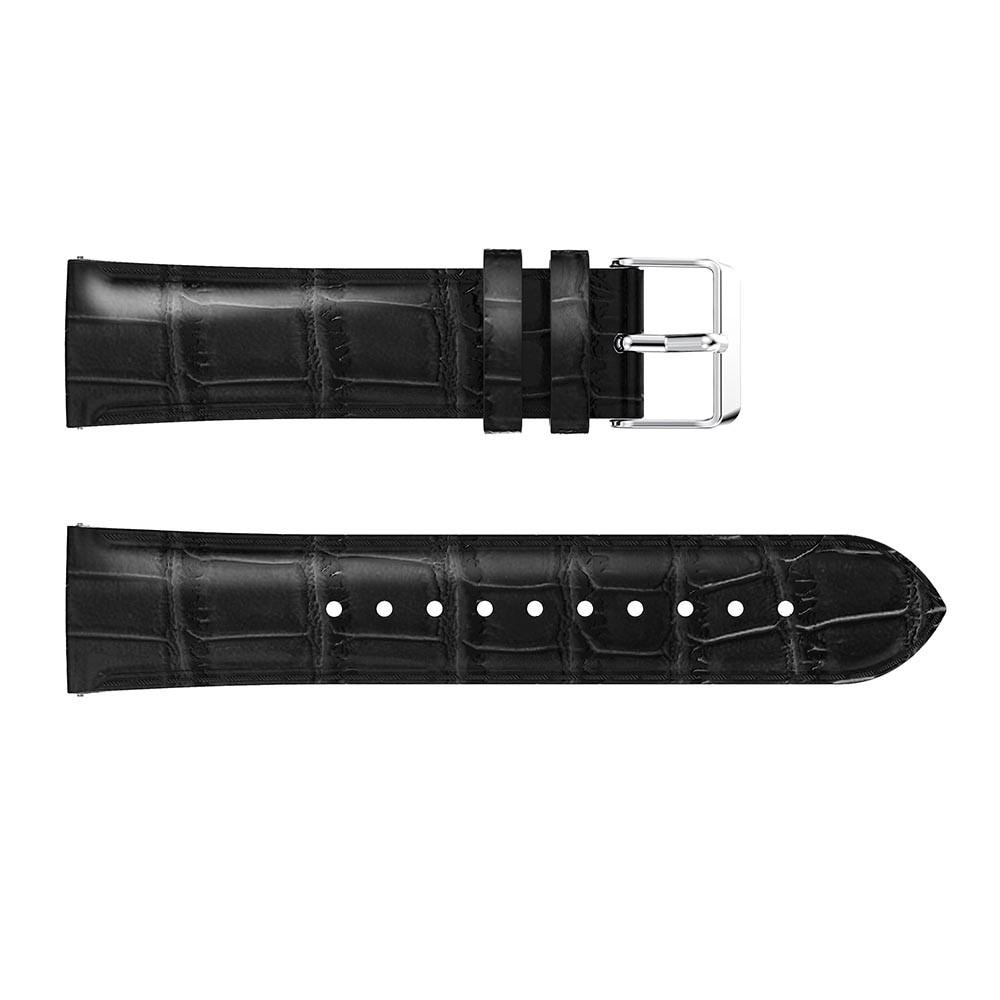 Croco Bracelet en cuir Samsung Galaxy Watch 4 44mm, noir