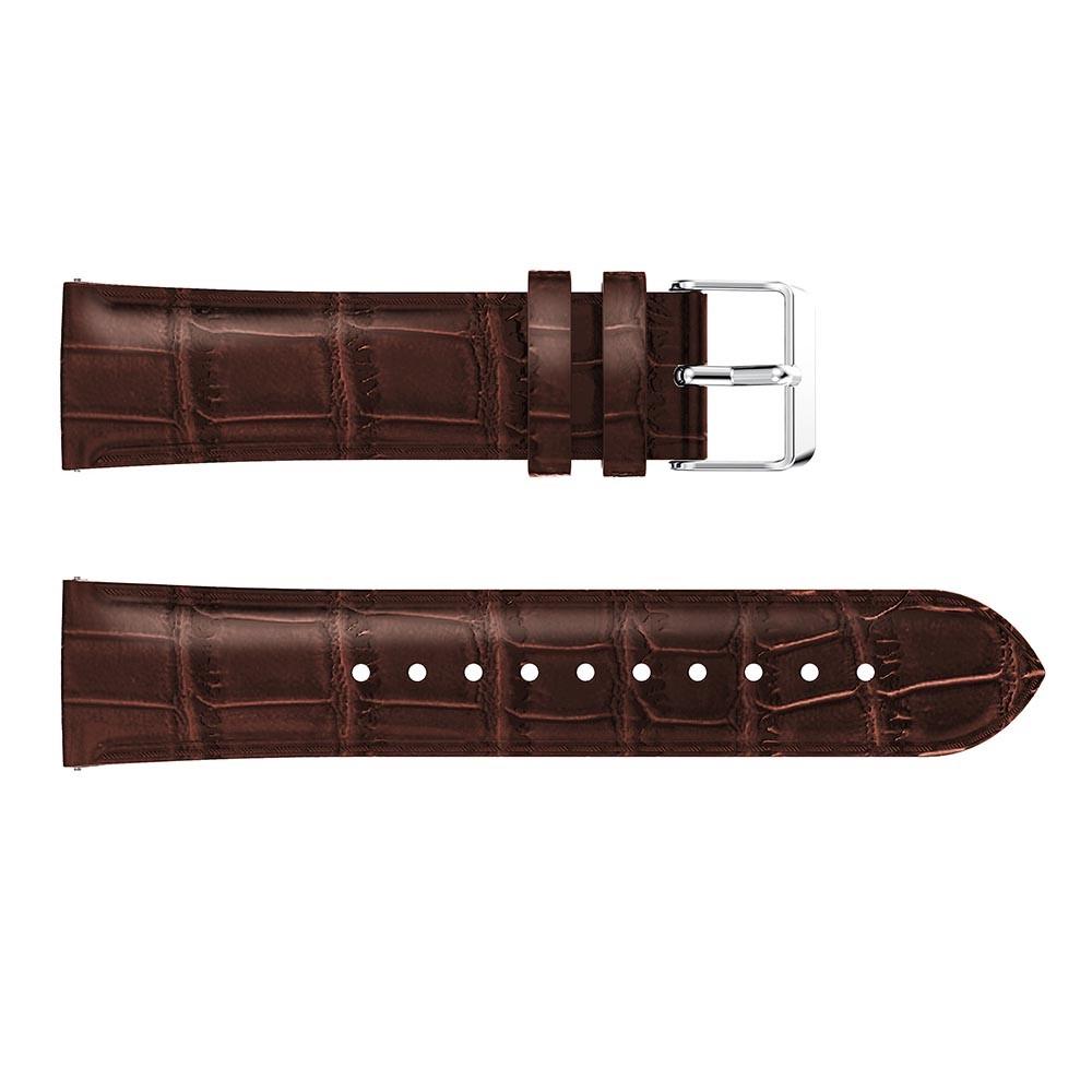 Croco Bracelet en cuir Samsung Galaxy Watch 46mm Marron