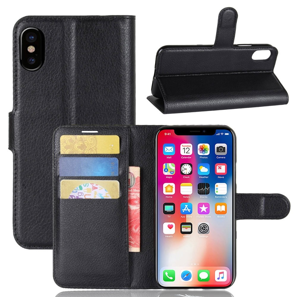 Coque portefeuille iPhone X/XS Noir