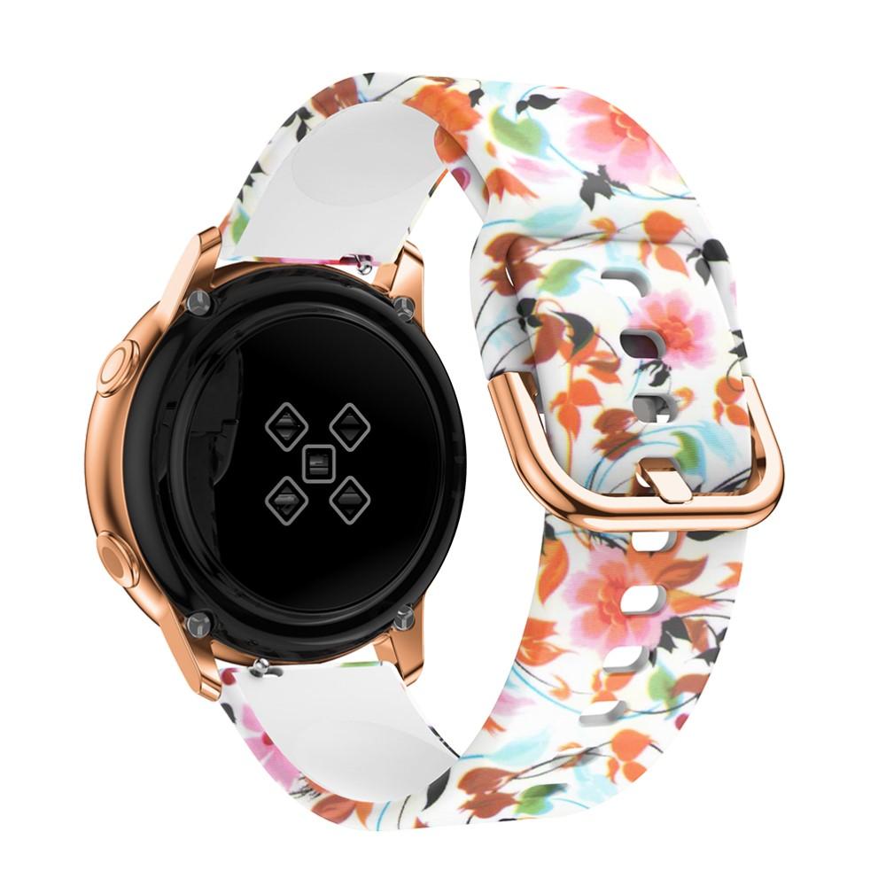 Bracelet en silicone pour Samsung Galaxy Watch Active, fleurs