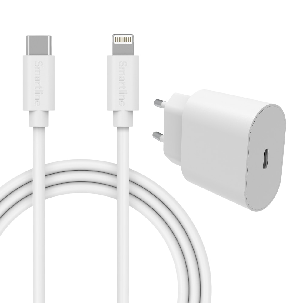 Chargeur complet iPad 9.7 6th Gen (2018) - Câble de 2m et chargeur mural Lightning - Smartline